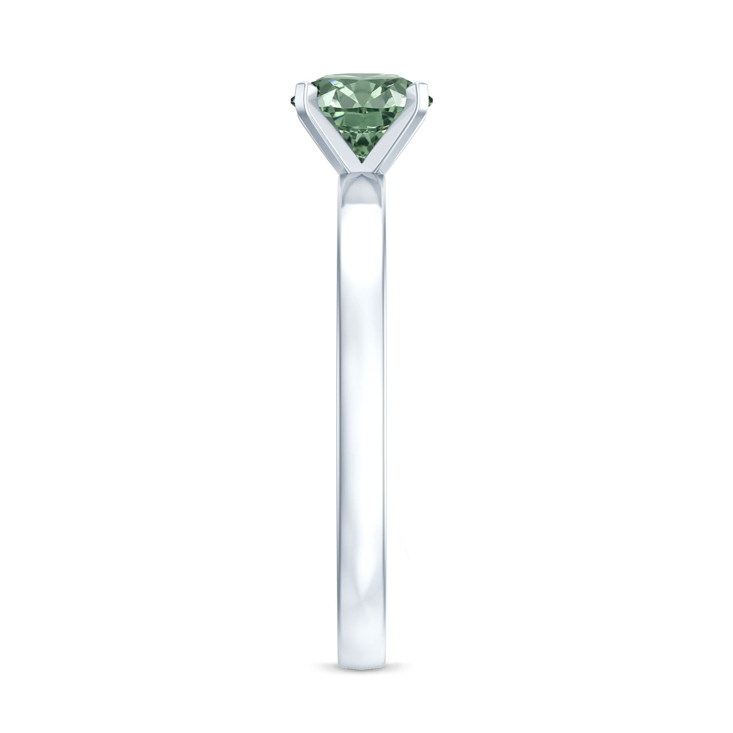 IGI Certified 1 Carat Lab Grown Green Diamond Ring Solitaire