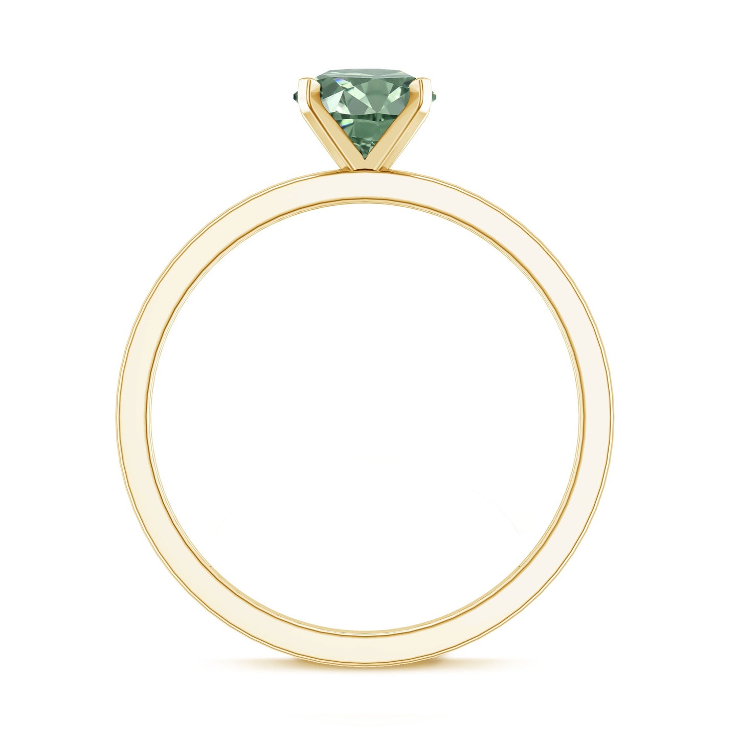 IGI Certified 1 Carat Lab Grown Green Diamond Ring Solitaire