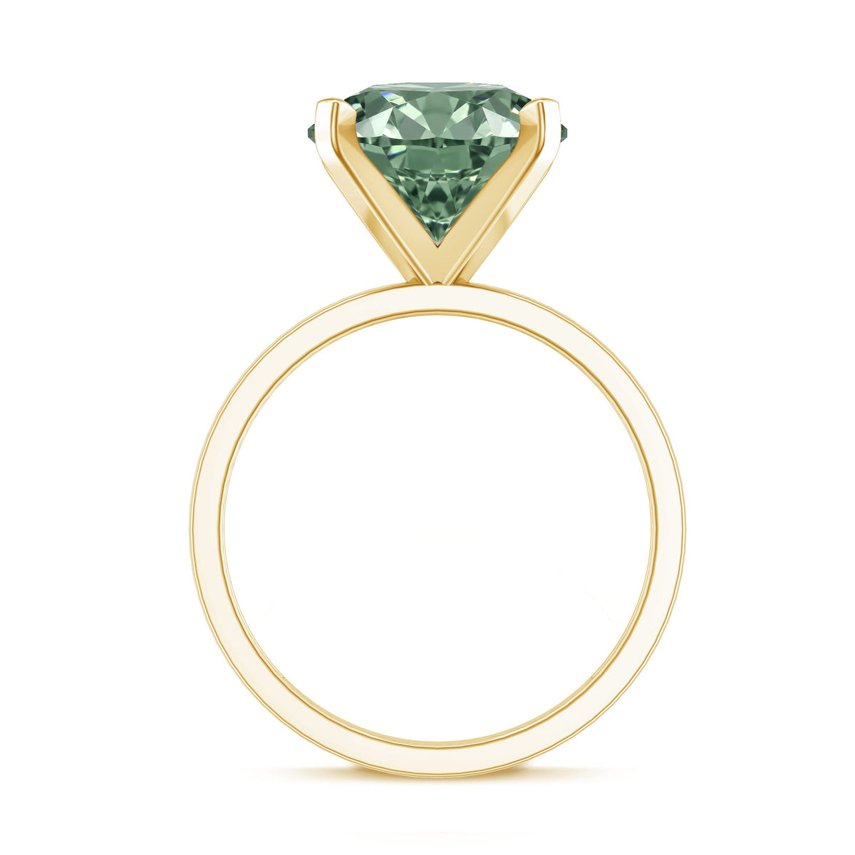 Huge 5 Carat Lab Grown Green Diamond Solitaire Engagement Ring with IGI Certificate