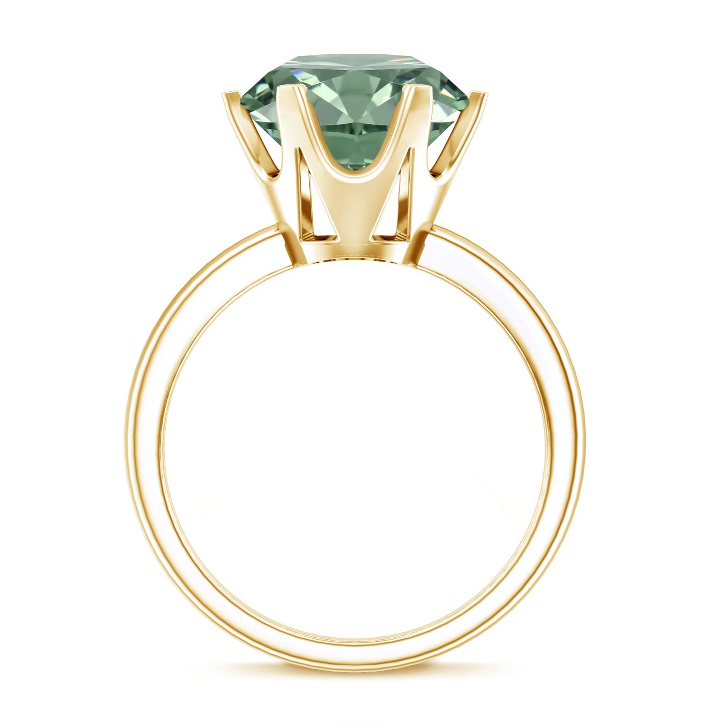 IGI Certified Solitaire Lab Grown Green Diamond Big Engagement Ring 4 Carat