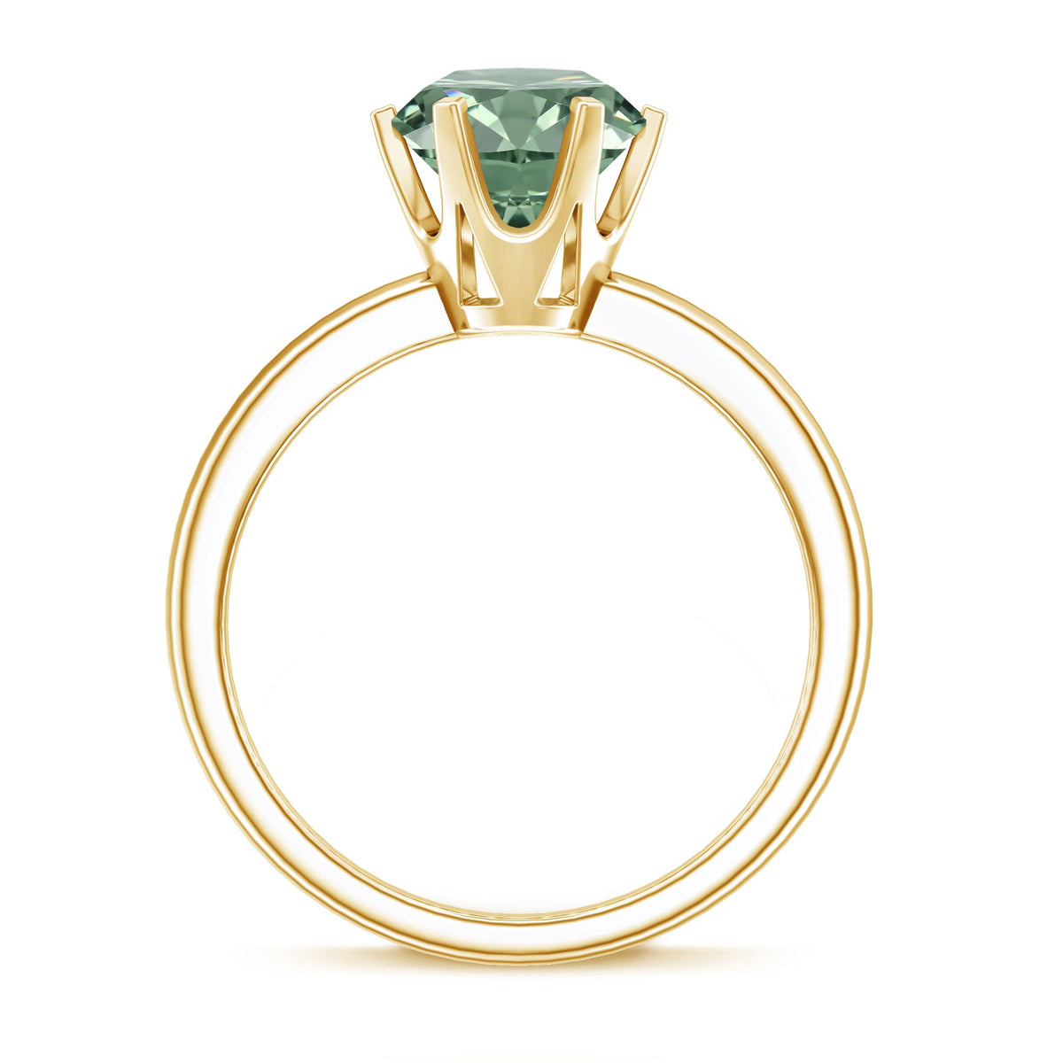 2 Carat Lab Grown Vivid Green Diamond Solitaire Engagement Ring with IGI Certificate