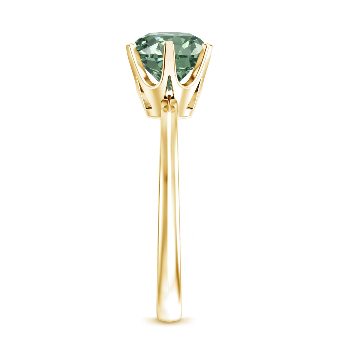 2 Carat Lab Grown Vivid Green Diamond Solitaire Engagement Ring with IGI Certificate