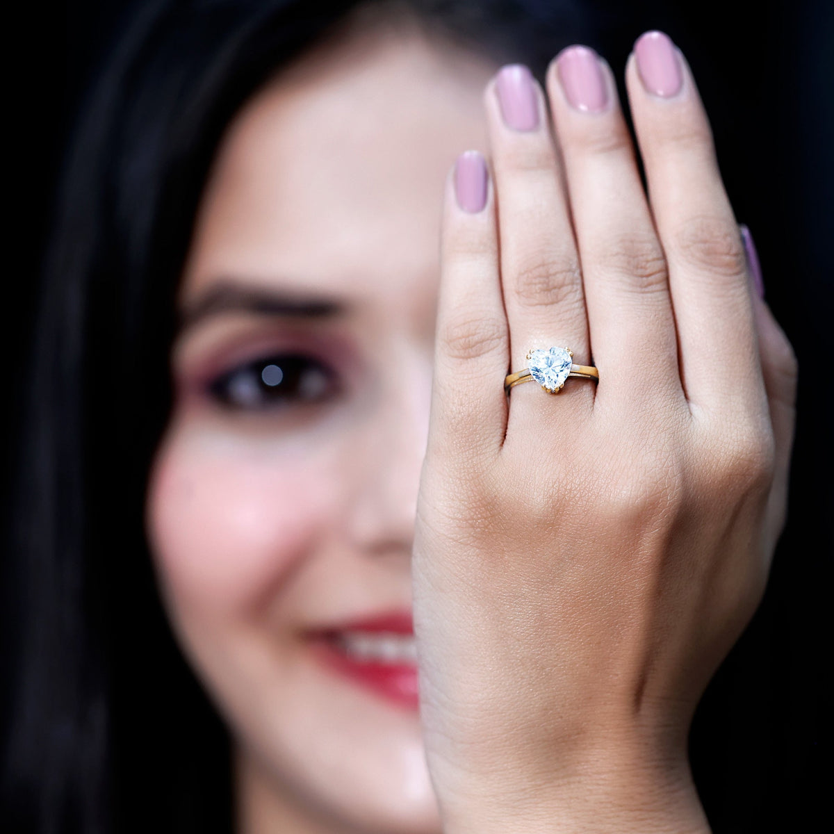 Heart Shaped 2 Carat Lab Grown Diamond Solitaire Engagement Ring with IGI Certificate