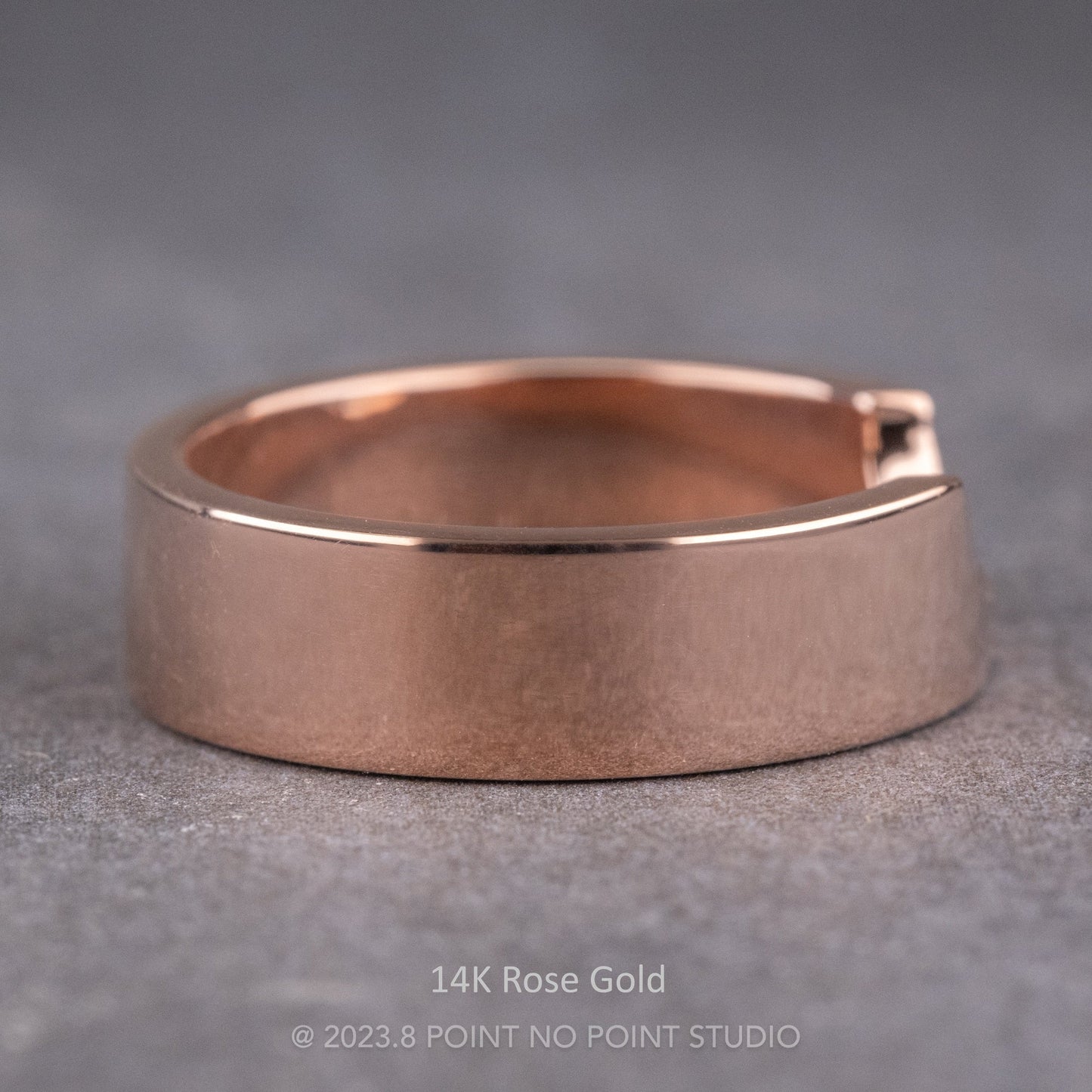 Ellipse Setting Wedding Ring, 6mm Polished