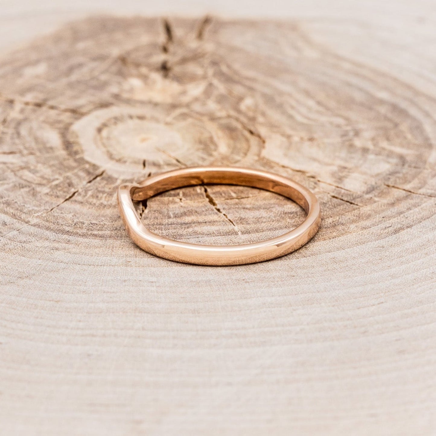 "Clariss" - Pear Cut Engagement Ring With Diamond Accents & A Contoured Stacker