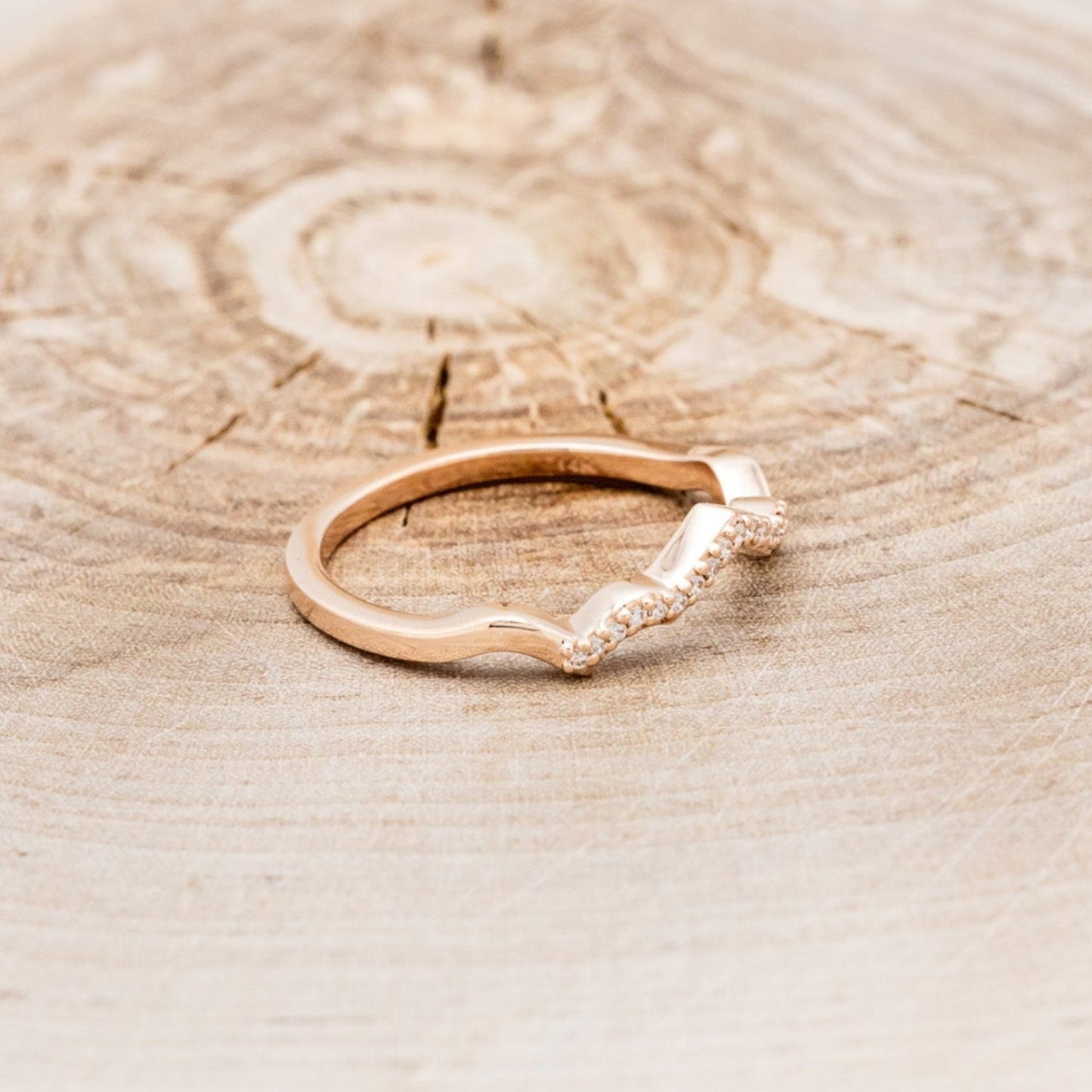 "Lucy In The Sky" Petite - Hexagon Cut Moonstone Engagement Ring With Diamond Accents & Turquoise Inlays