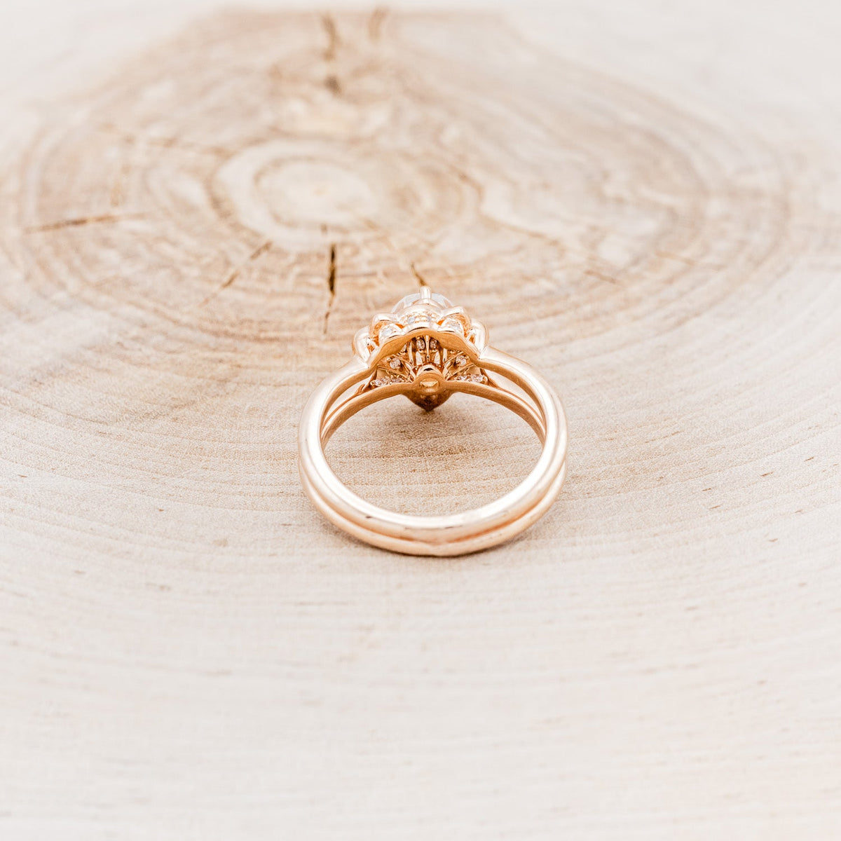 "Jane" - Moissanite Engagement Ring With Diamond Accents & Tracer