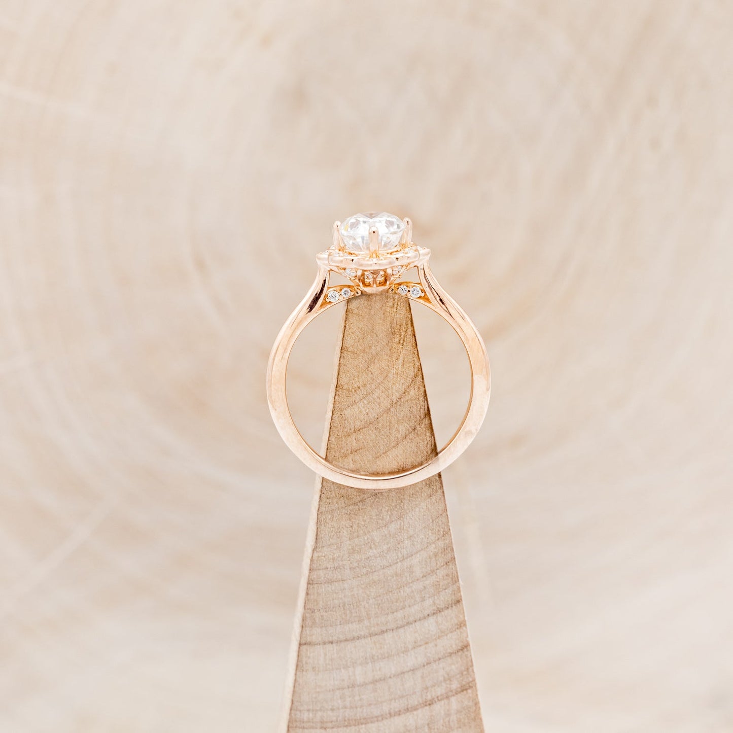 "Jane" - Moissanite Engagement Ring With Diamond Accents & Tracer