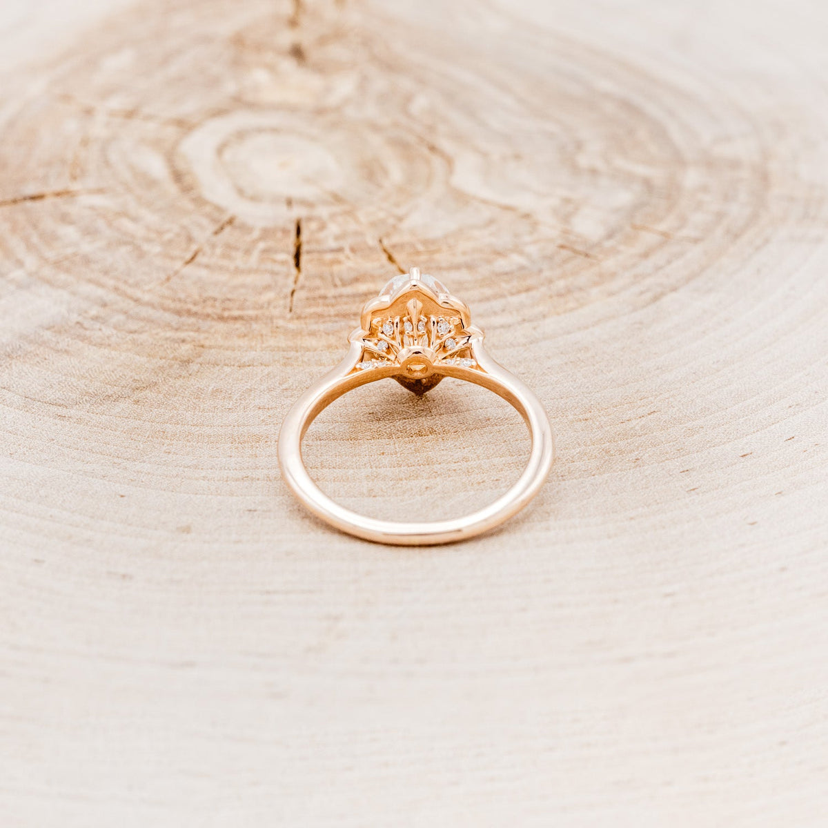 "Jane" - Moissanite Engagement Ring With Diamond Accents & Tracer