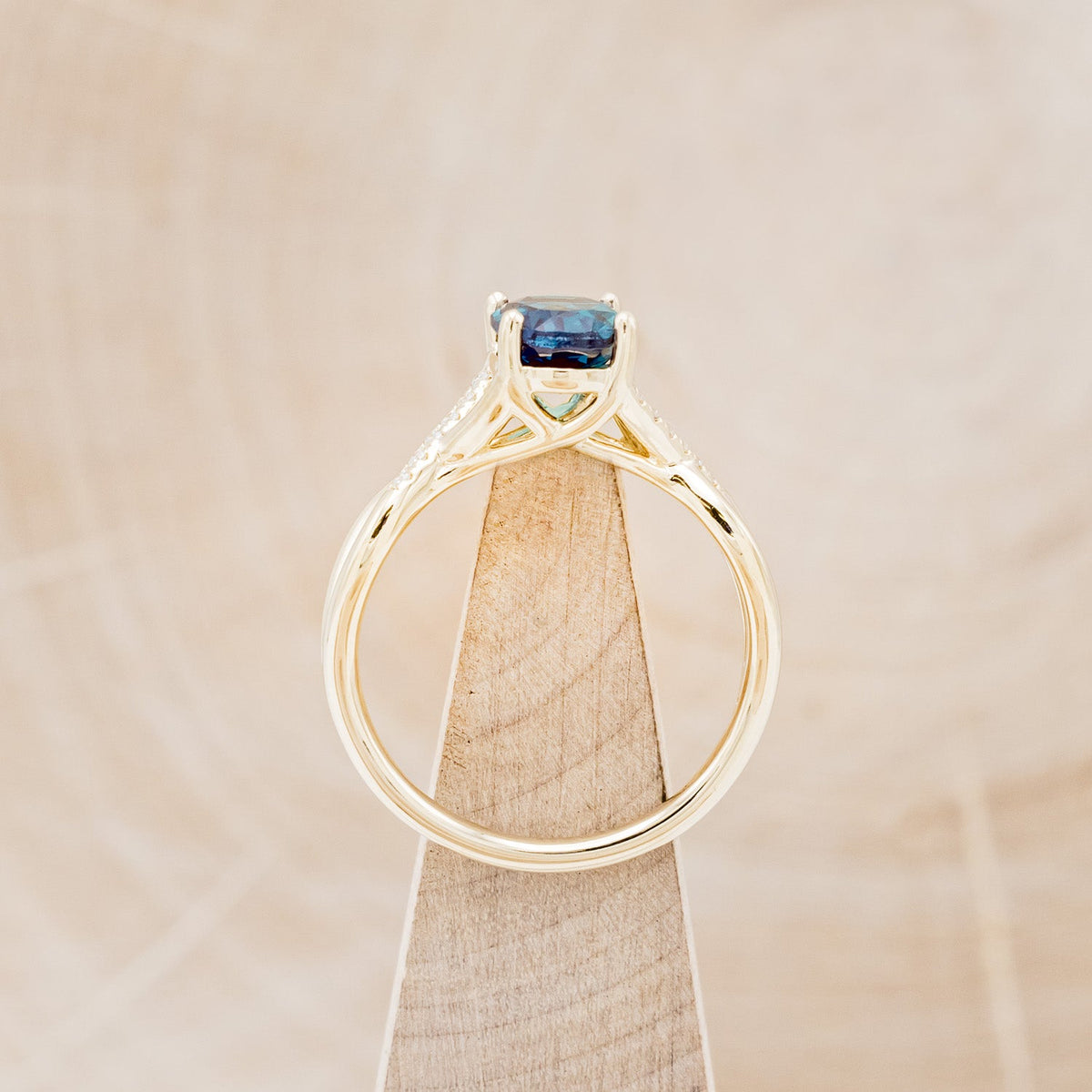 "Roslyn" - Lab-Grown Alexandrite Engagement Ring With Diamond Accents