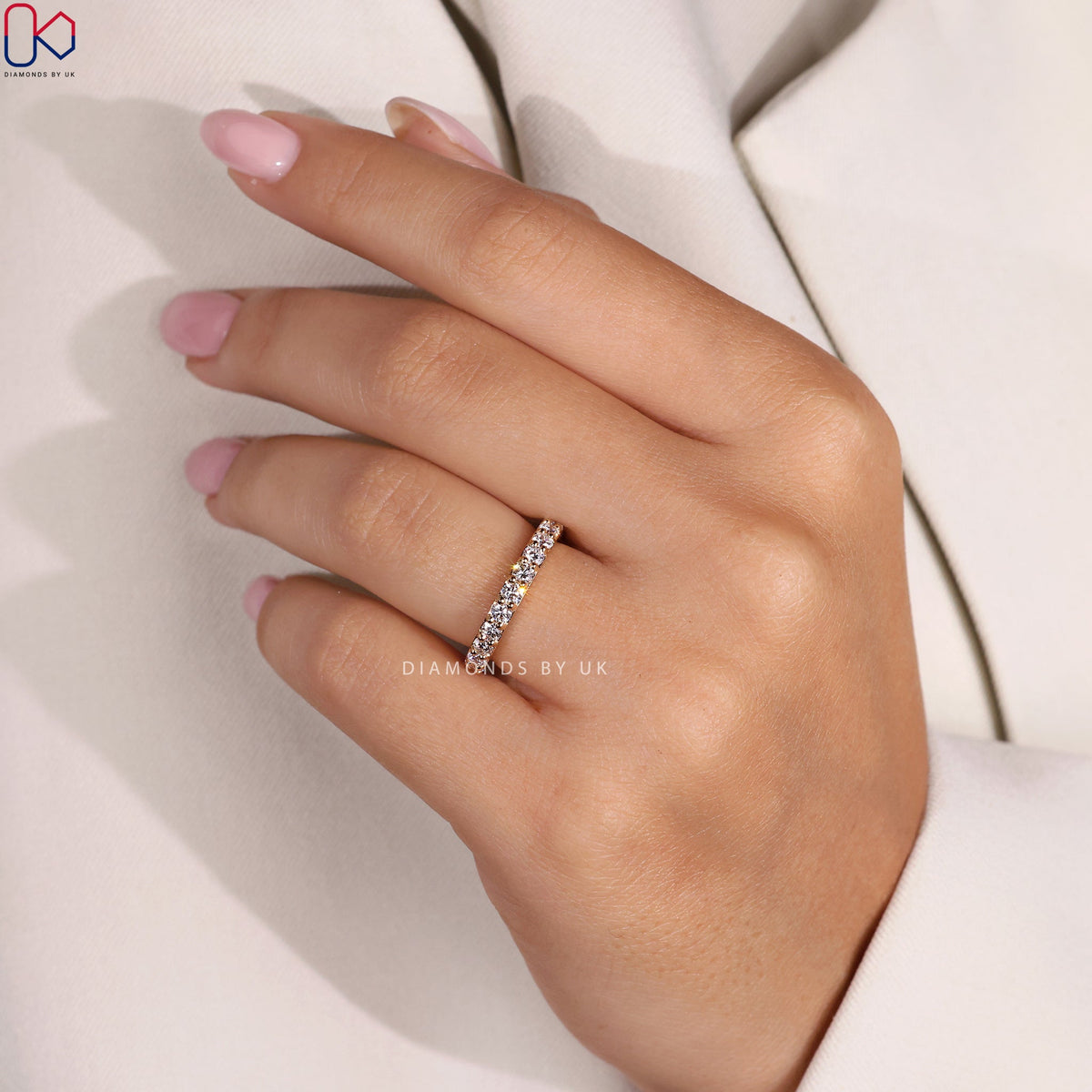 Full Diamond Eternity Band - Round Diamond