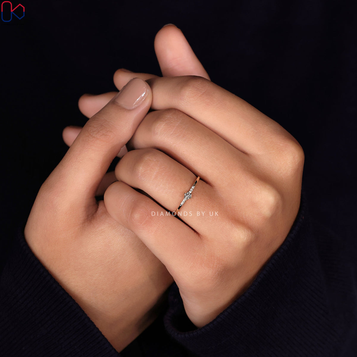 Round Diamond 7 Stone Diamond Ring
