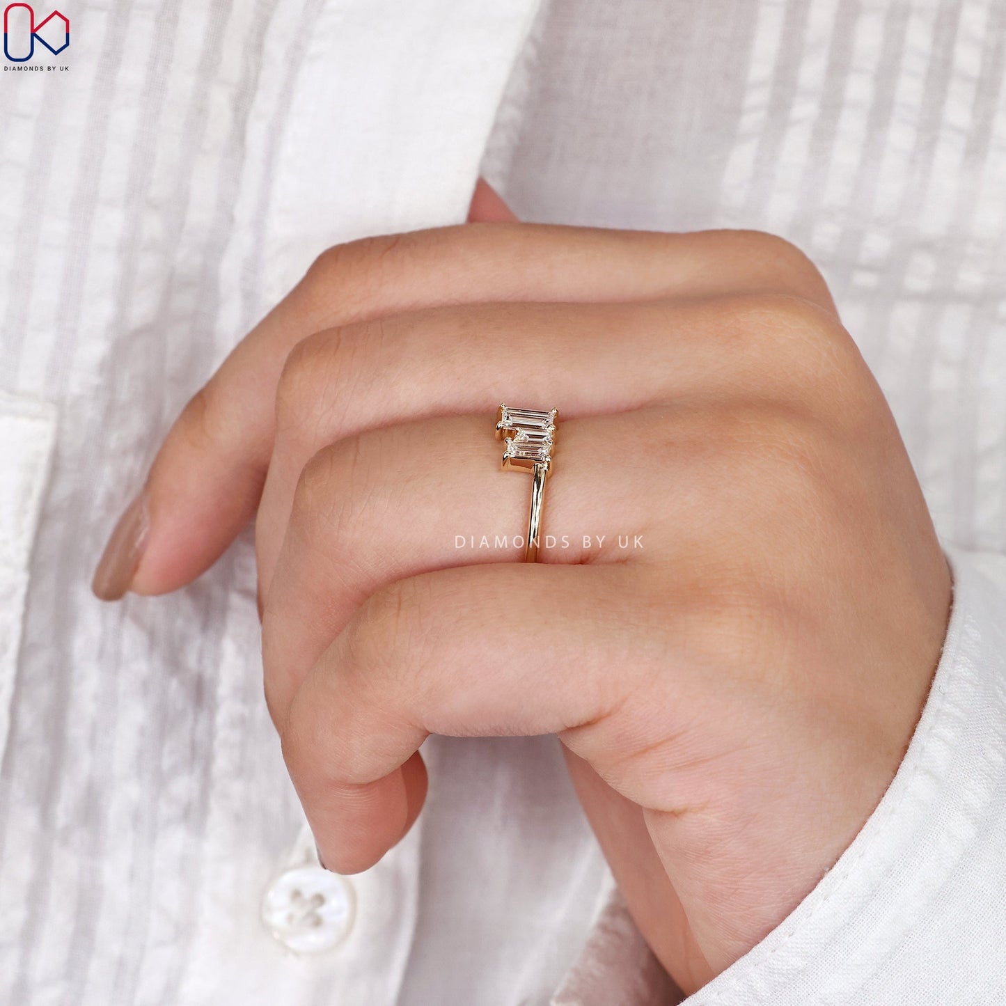Baguette Diamond Ring - Yellow Gold