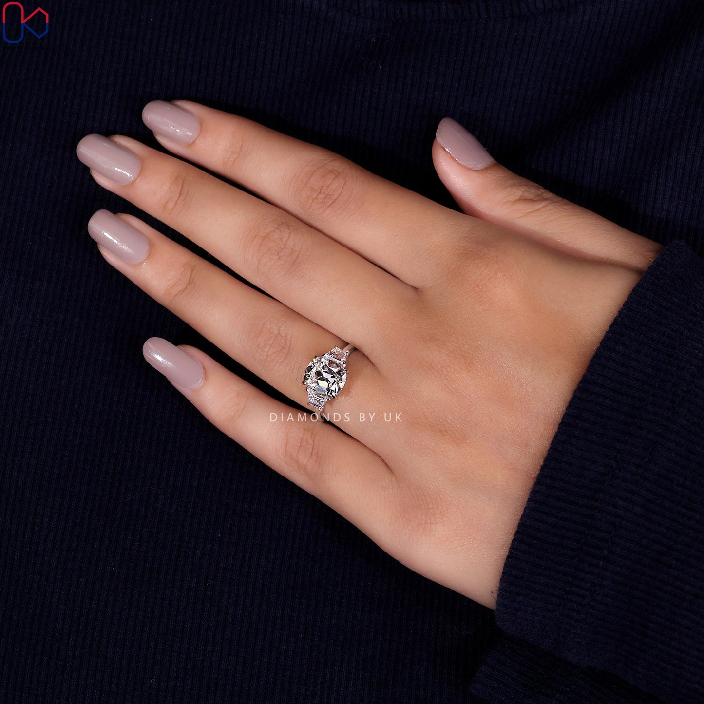 Cushion Old Mine Cut Ring