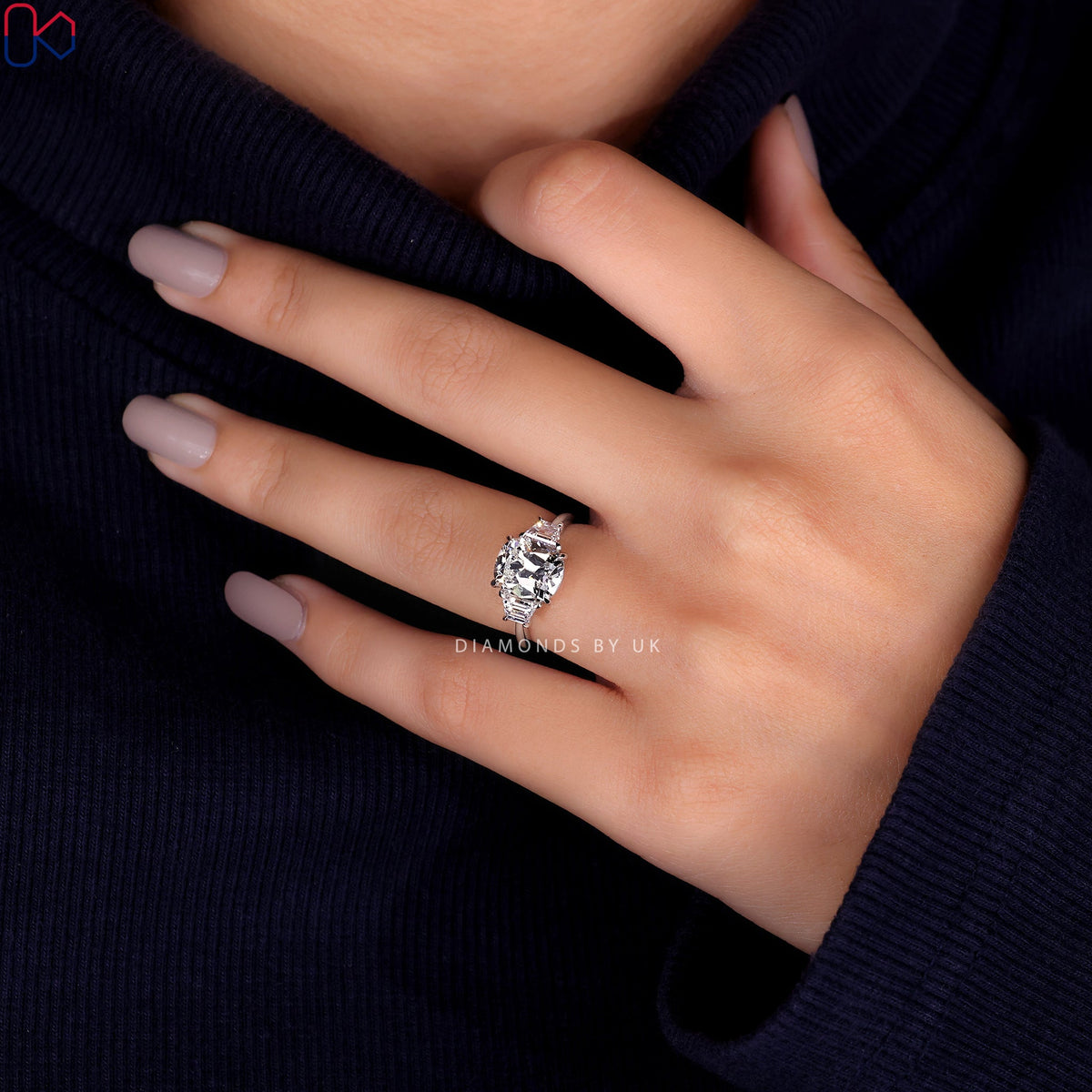 Cushion Old Mine Cut Ring