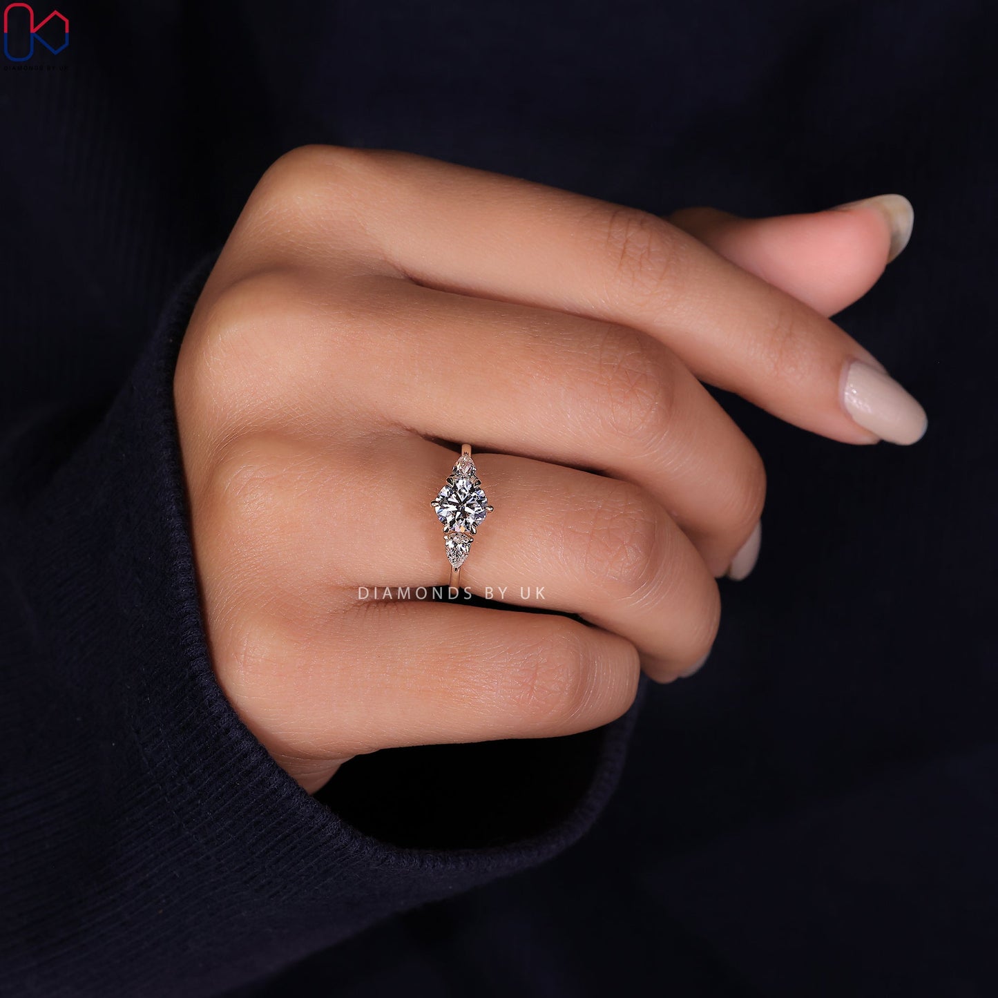 3 Stone Diamond Engagement Ring