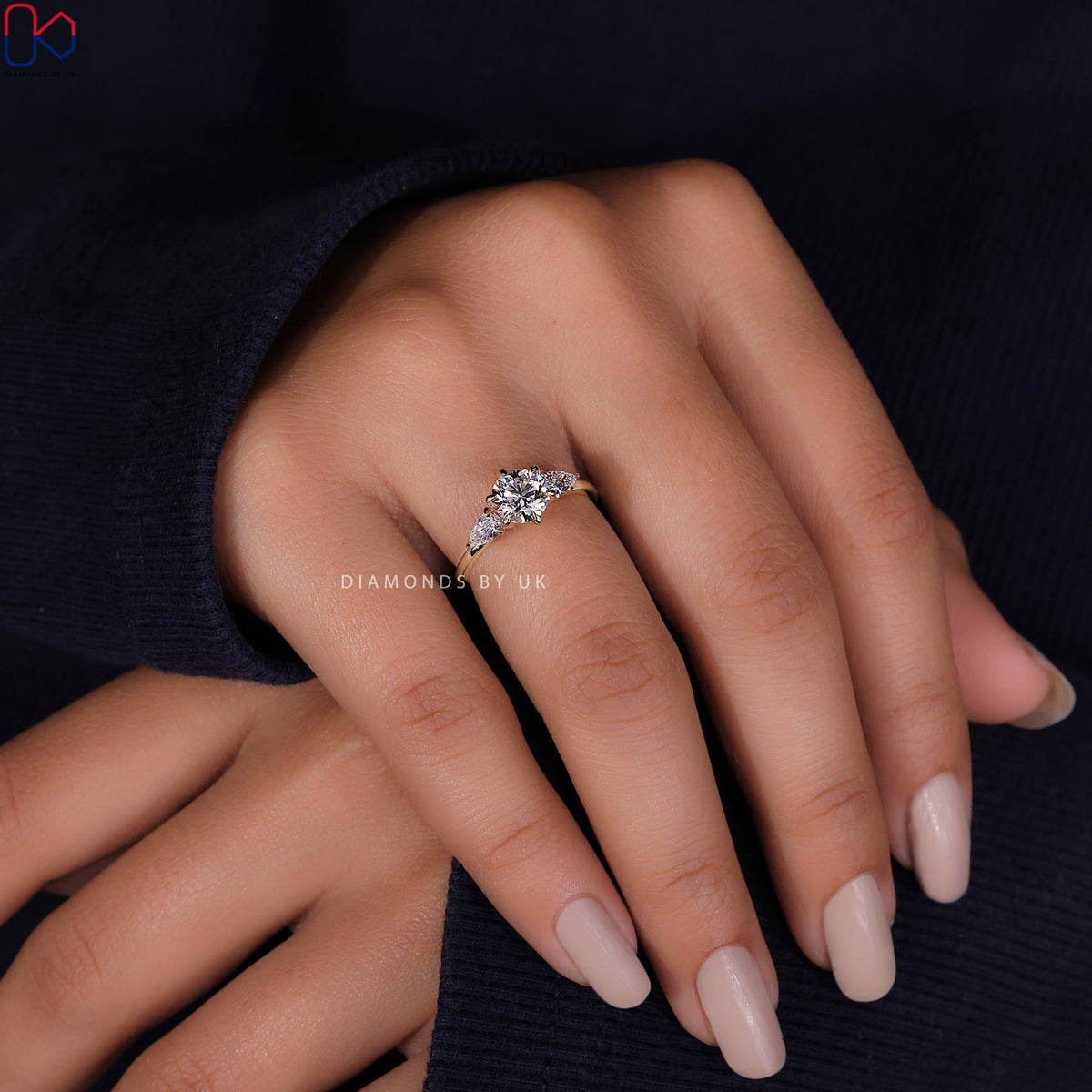 3 Stone Diamond Engagement Ring