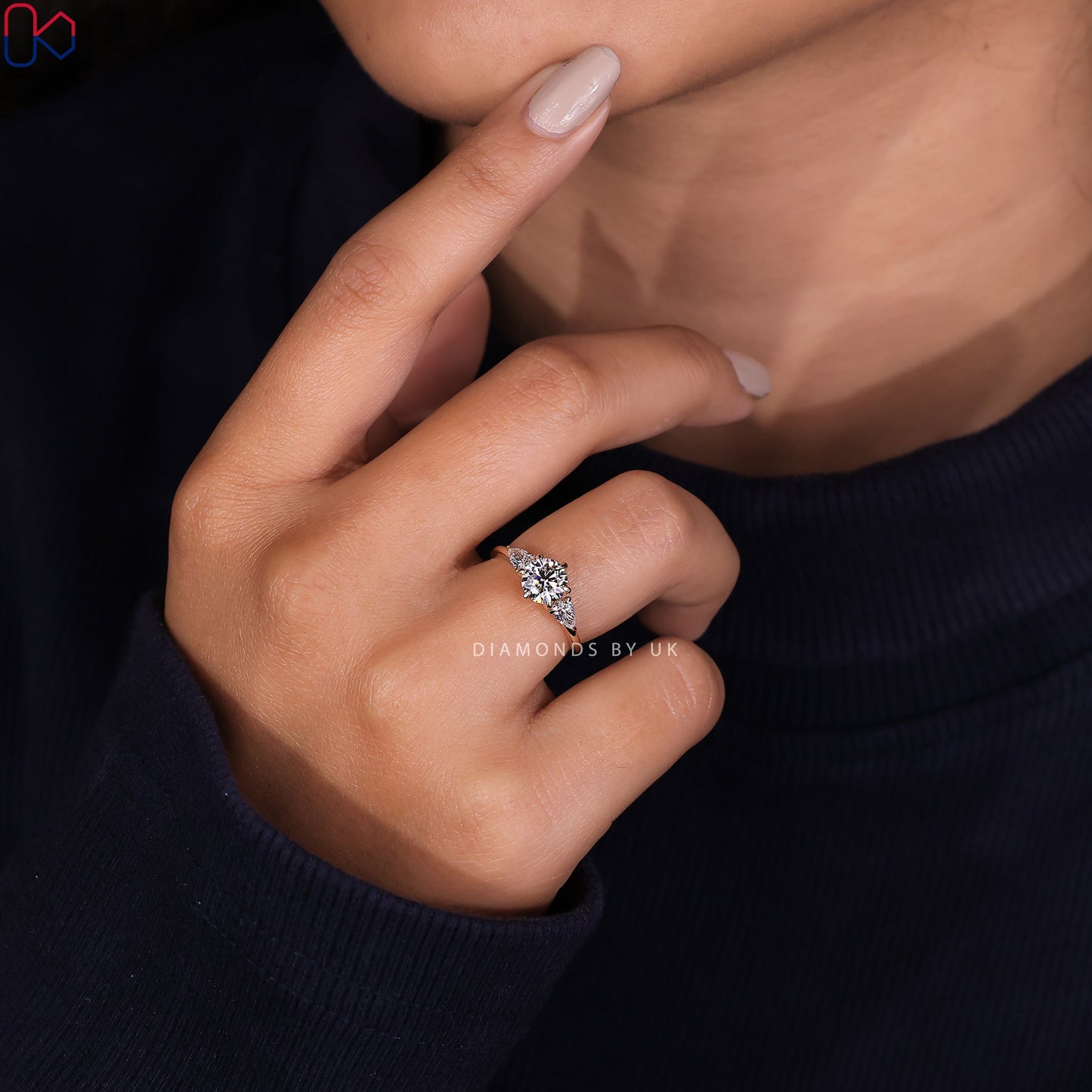 3 Stone Diamond Engagement Ring