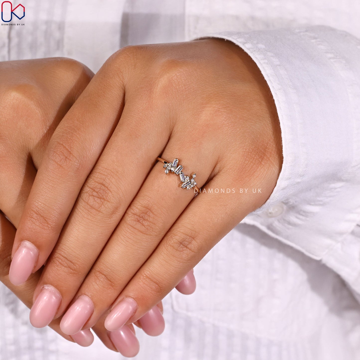 Baguette Engagement Ring In Yellow Gold