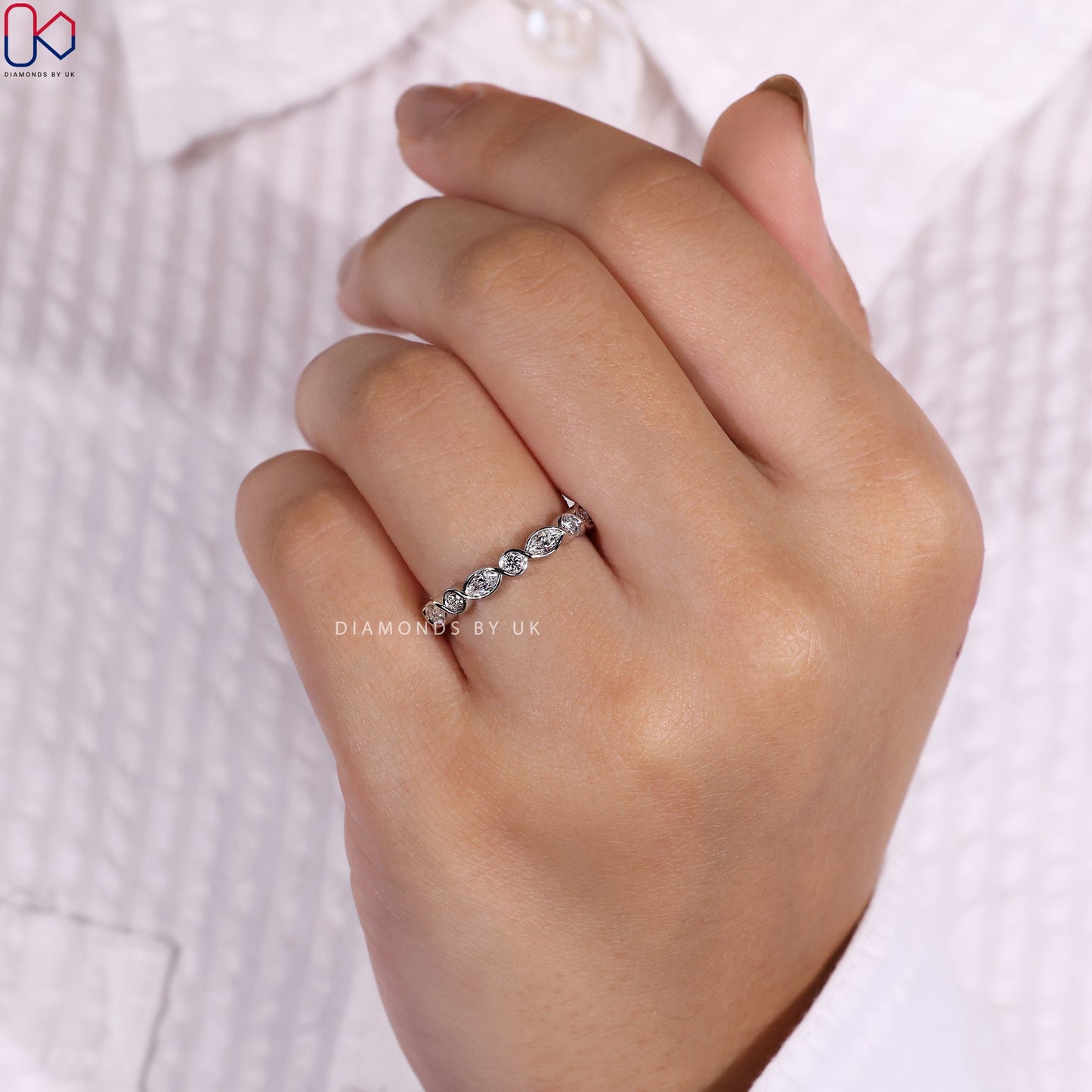 Marquise Wedding Band - Eternity Style