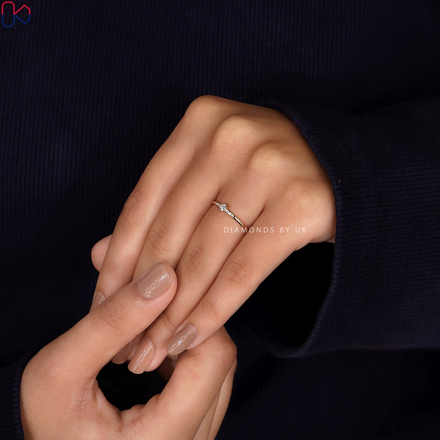 Round Diamond 7 Stone Diamond Ring