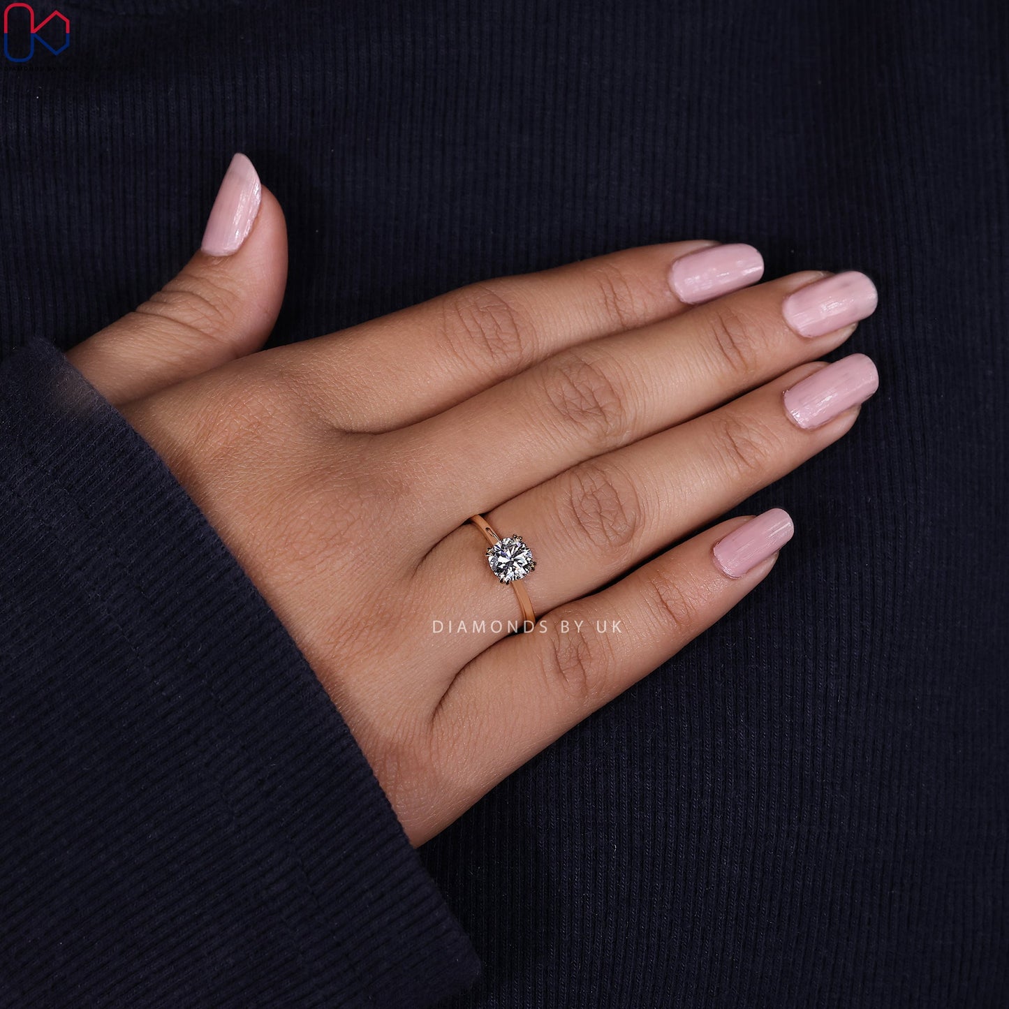 Round Solitaire Engagement Ring - Yellow Gold
