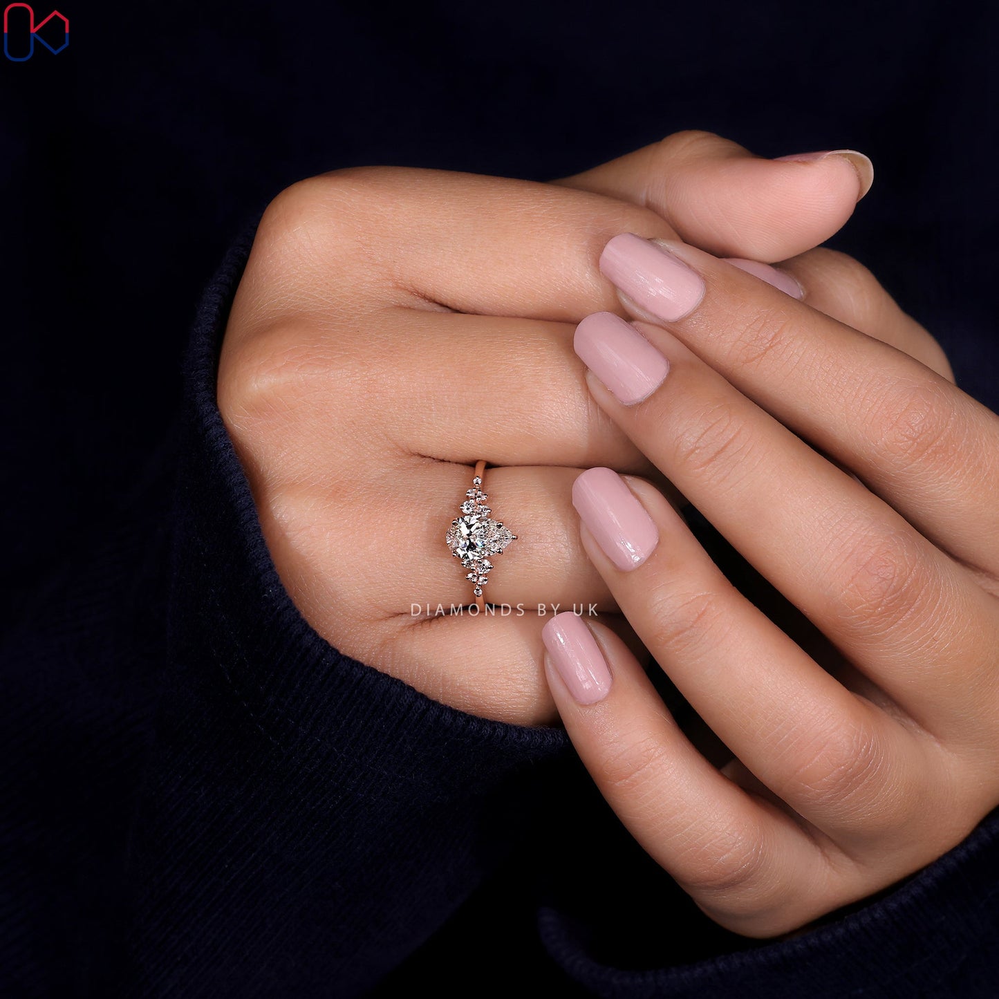 Pear Shaped Diamond Ring - Muse Setting