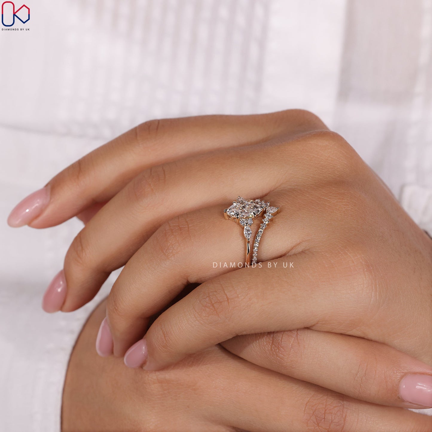 Marquise Engagement Ring With Wedding Band