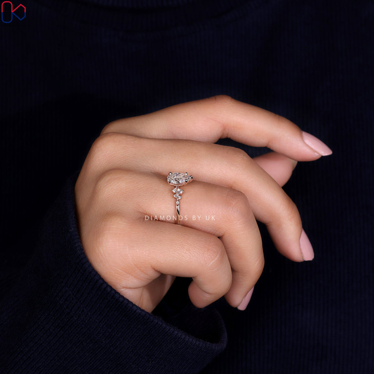 Pear Shaped Diamond Ring - Muse Setting