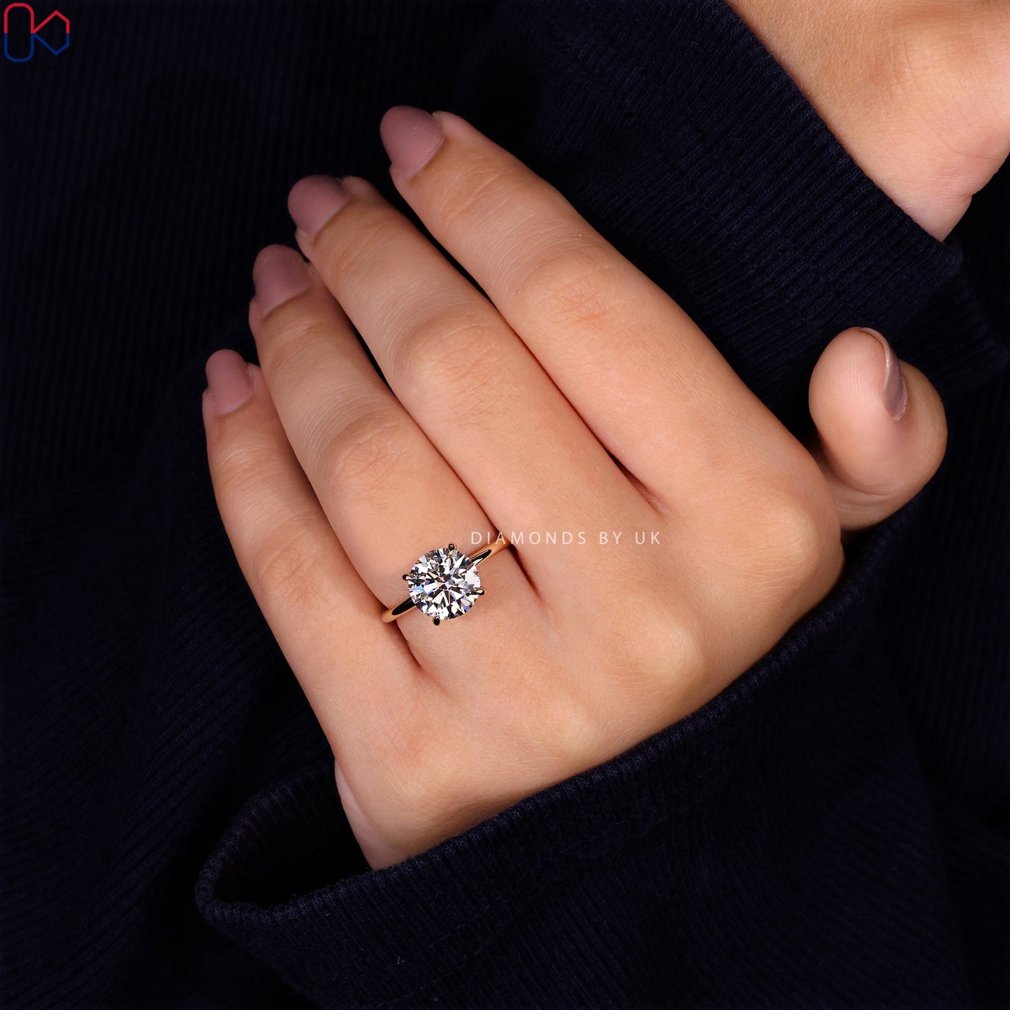 Round Diamond Ring - Solitaire Style