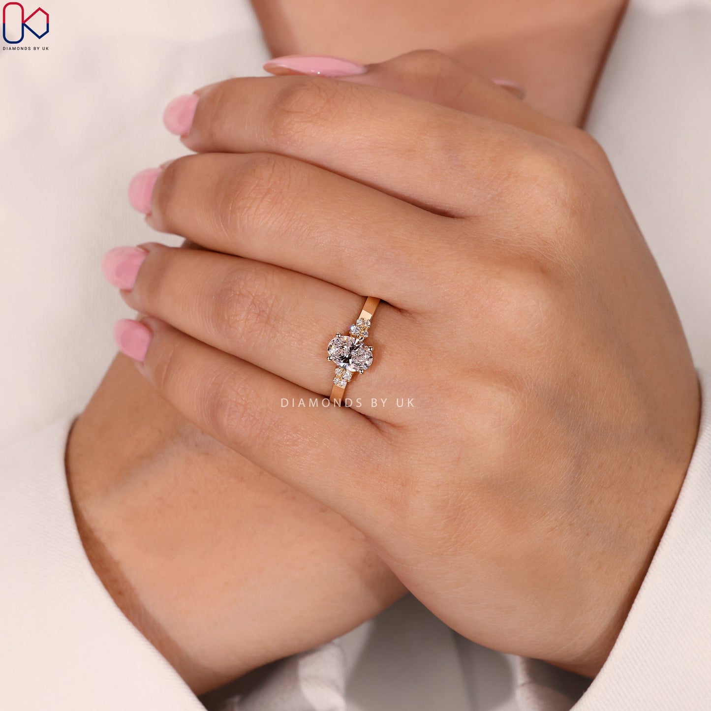 Oval Diamond Engagement Ring In Muse Setting