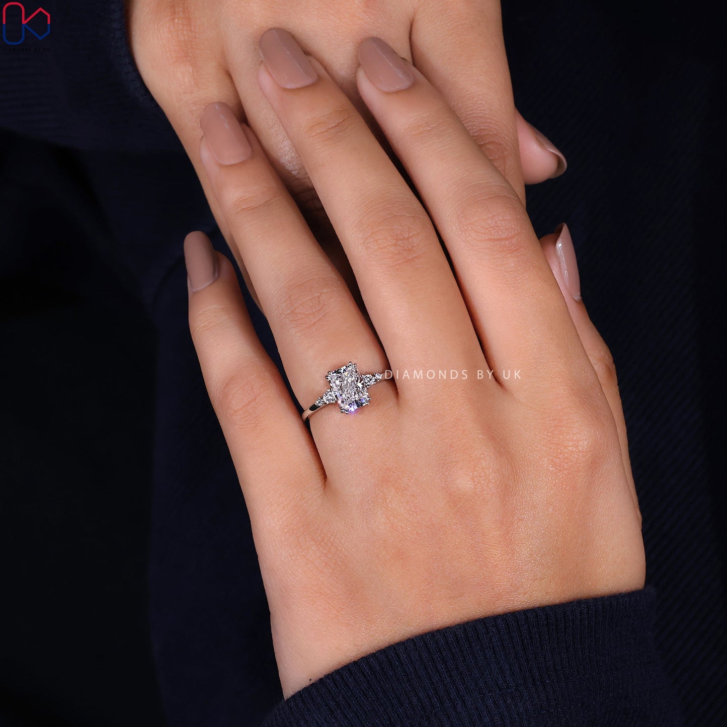 5 Stone Radiant Cut Diamond Ring
