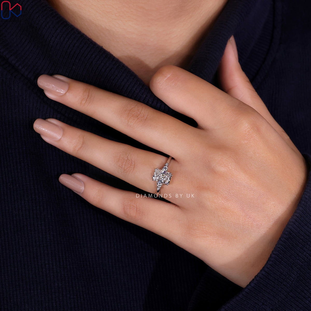 5 Stone Radiant Cut Diamond Ring