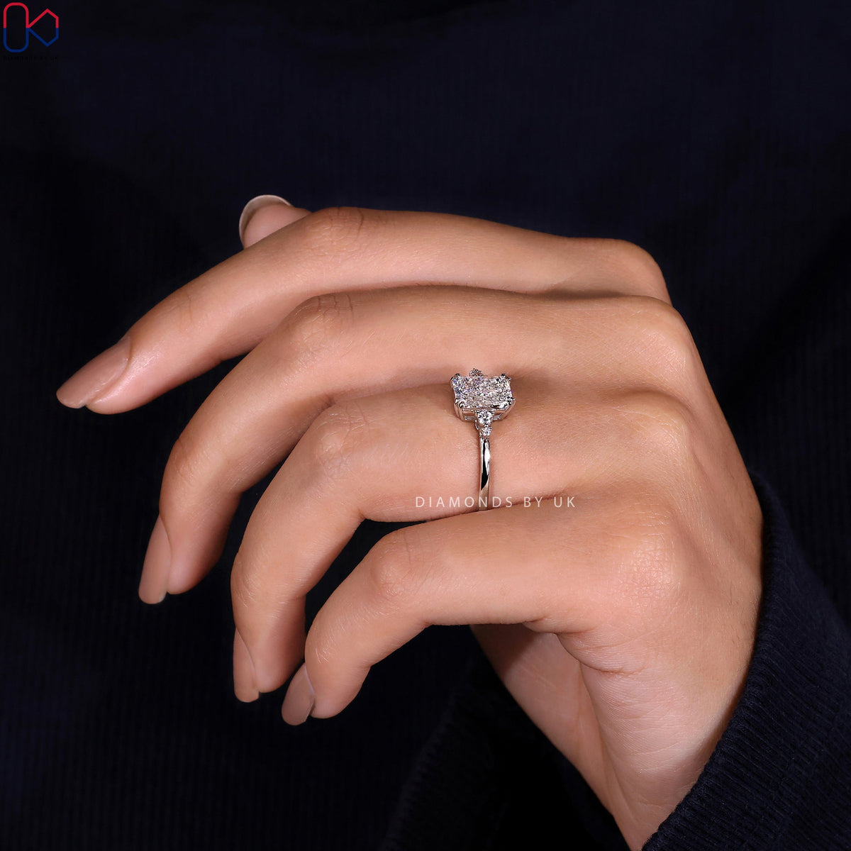 5 Stone Radiant Cut Diamond Ring
