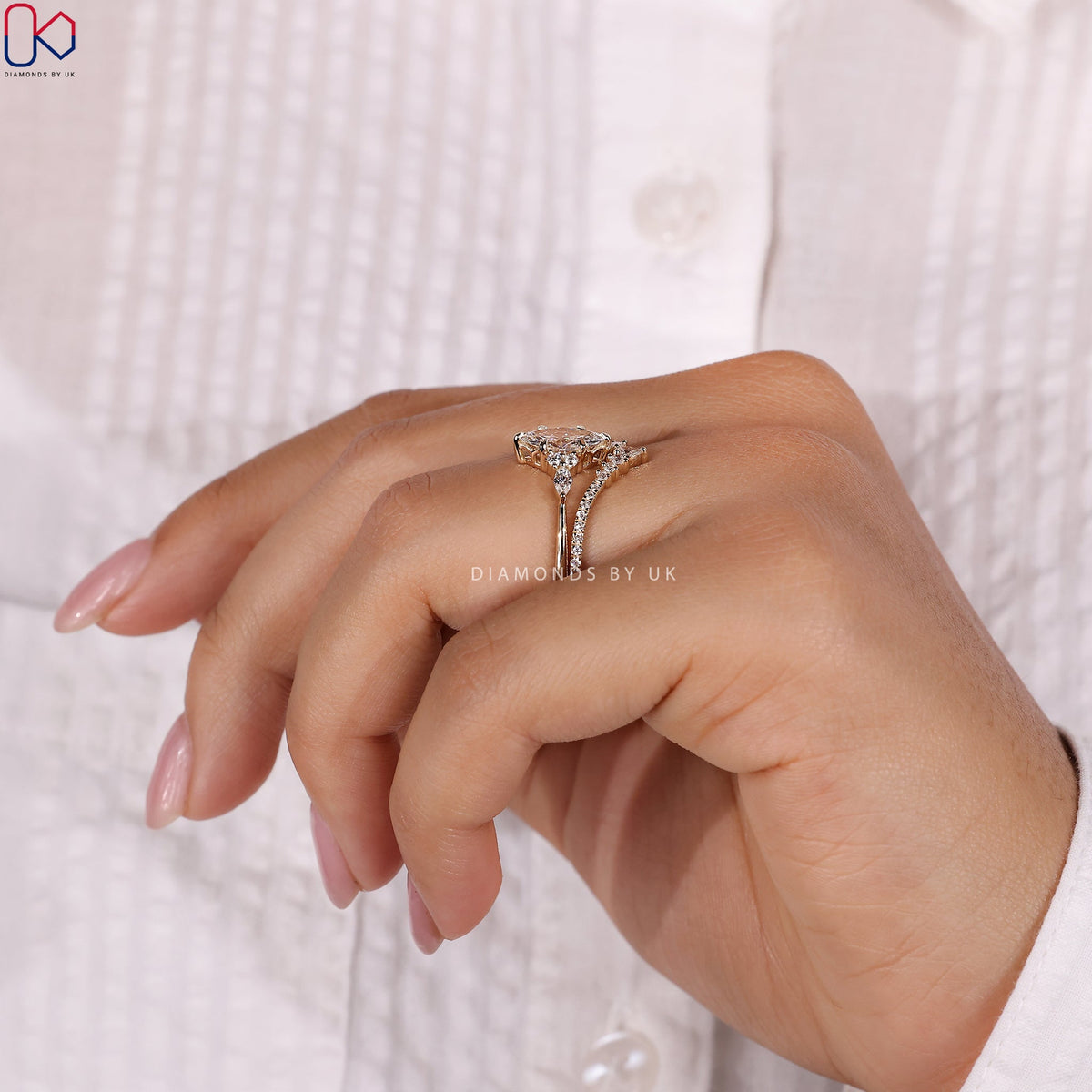 Marquise Engagement Ring With Wedding Band
