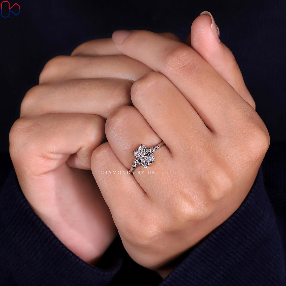 5 Stone Radiant Cut Diamond Ring