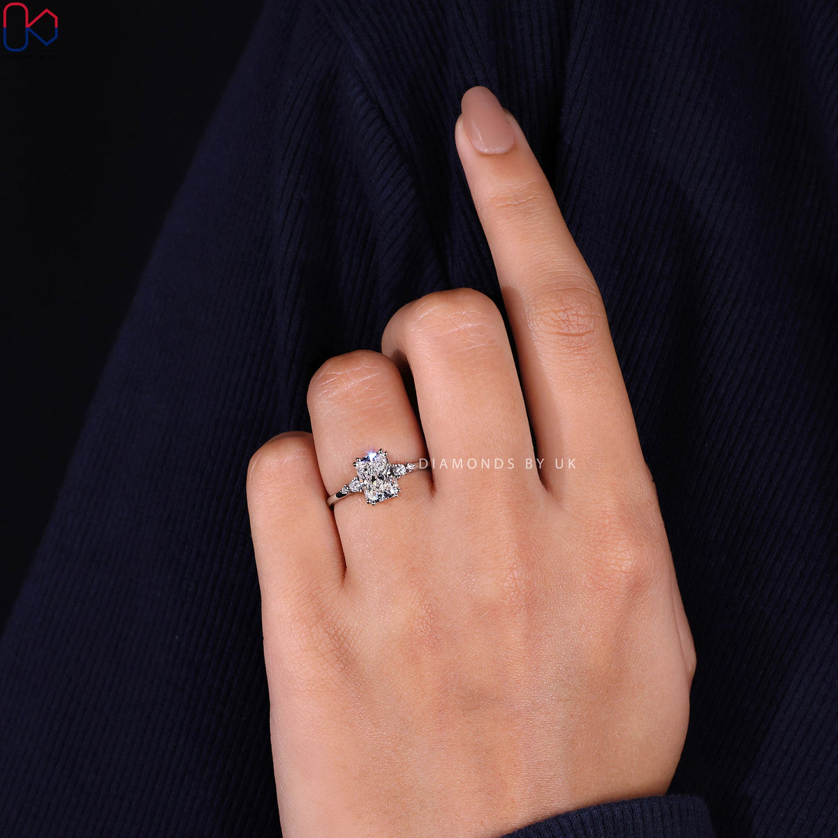 5 Stone Radiant Cut Diamond Ring