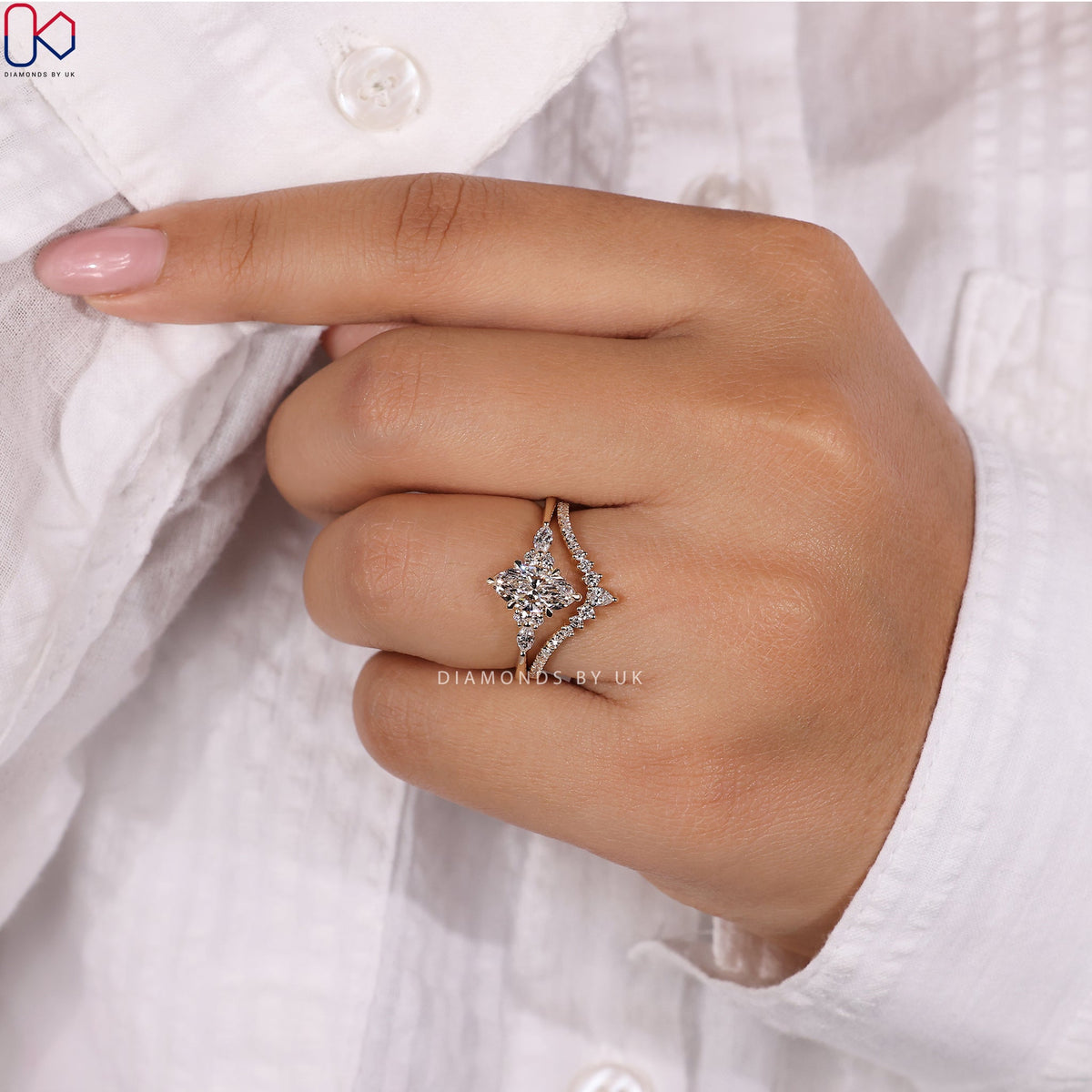 Marquise Engagement Ring With Wedding Band