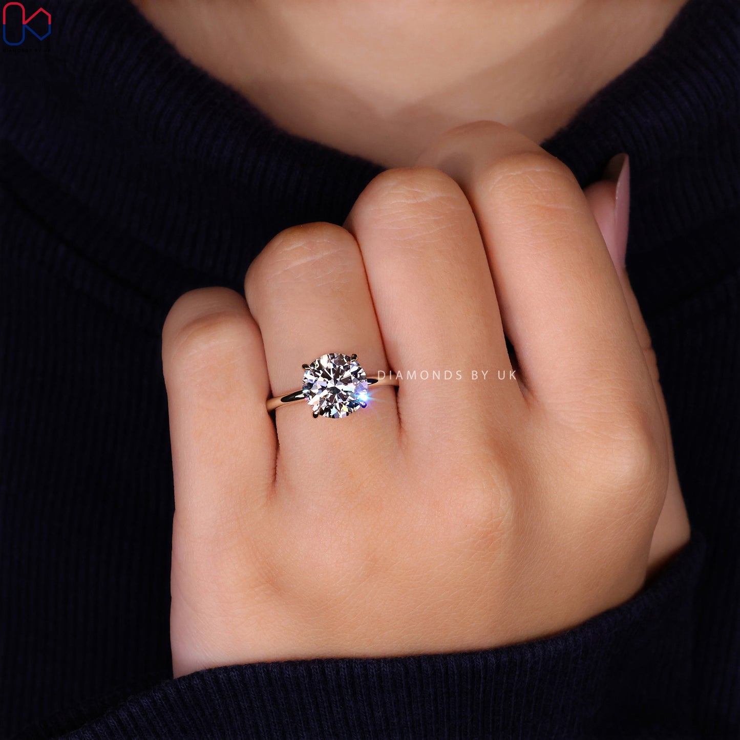 Round Diamond Ring - Solitaire Style