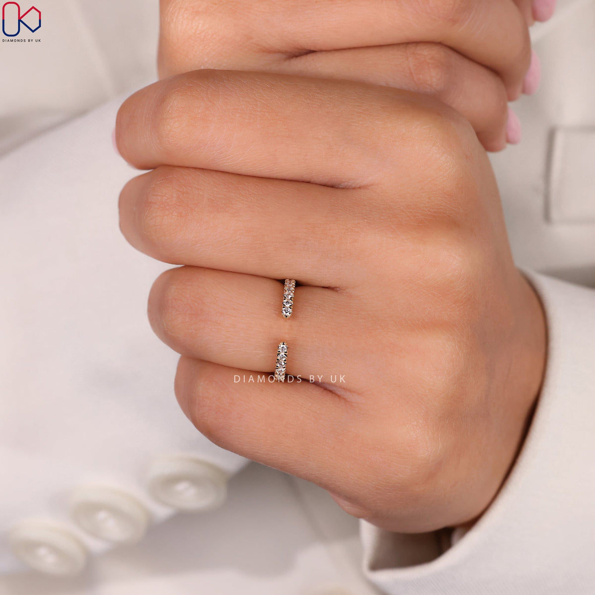 Round Cut Full Eternity Band In Open Gap Style