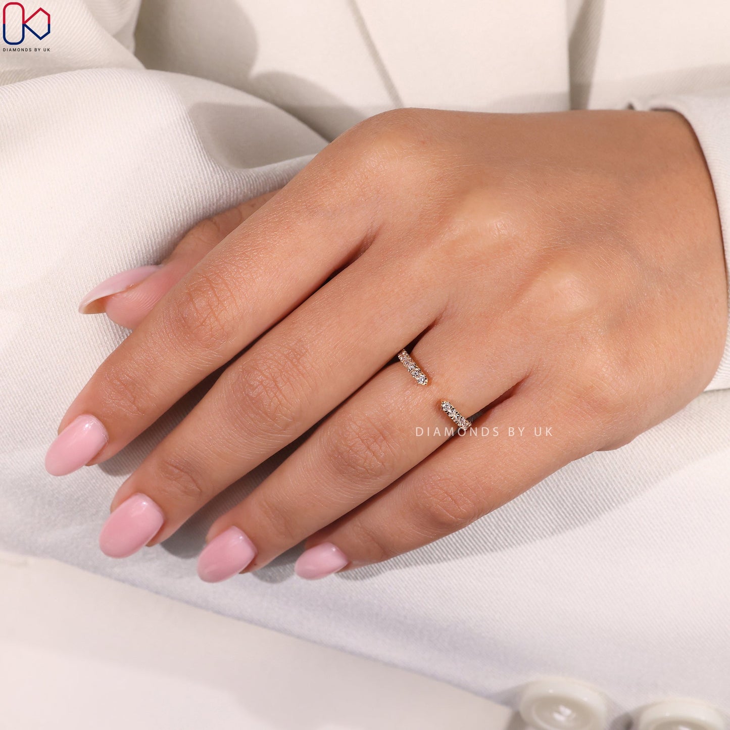Round Cut Full Eternity Band In Open Gap Style