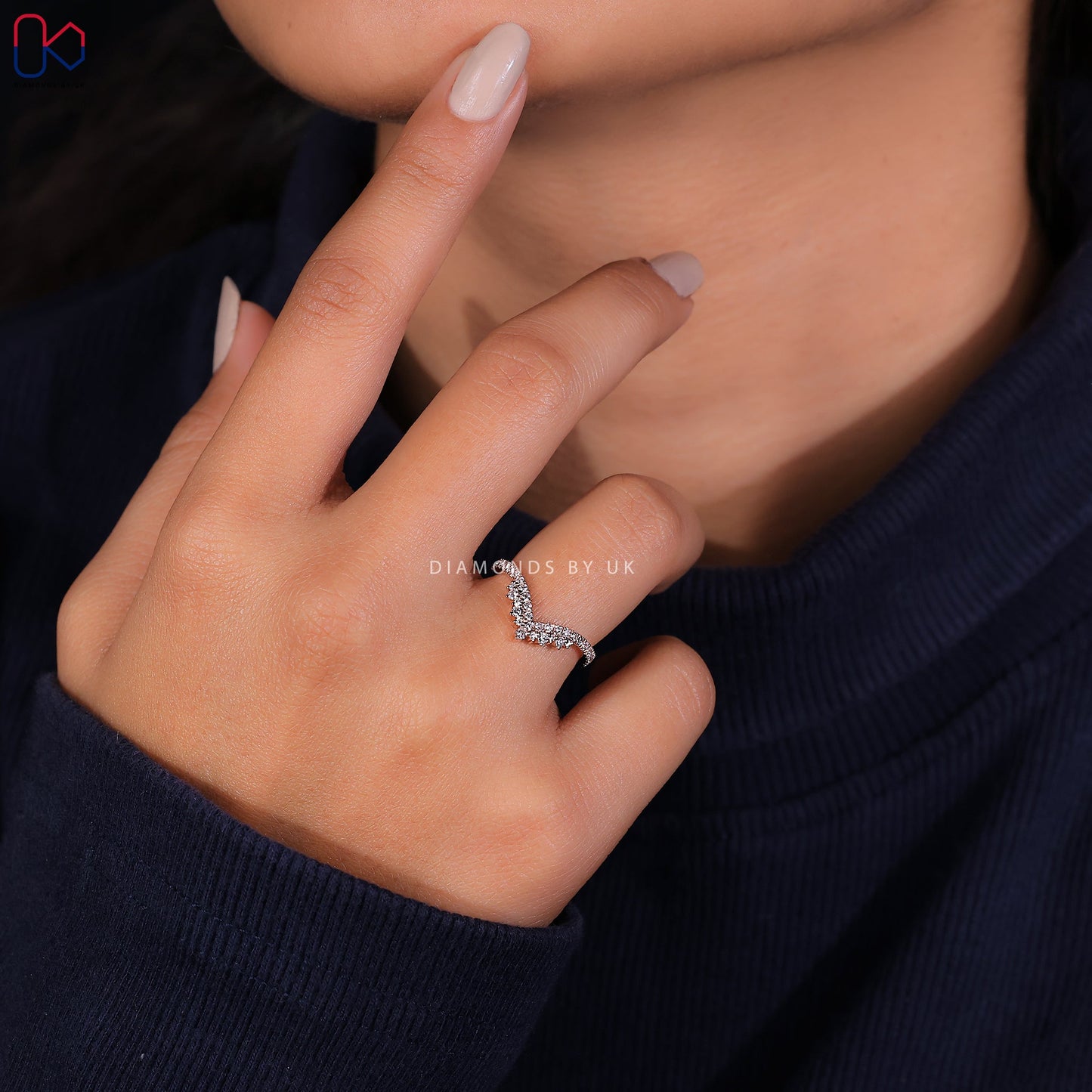 Curved Wedding Band - Rose Gold