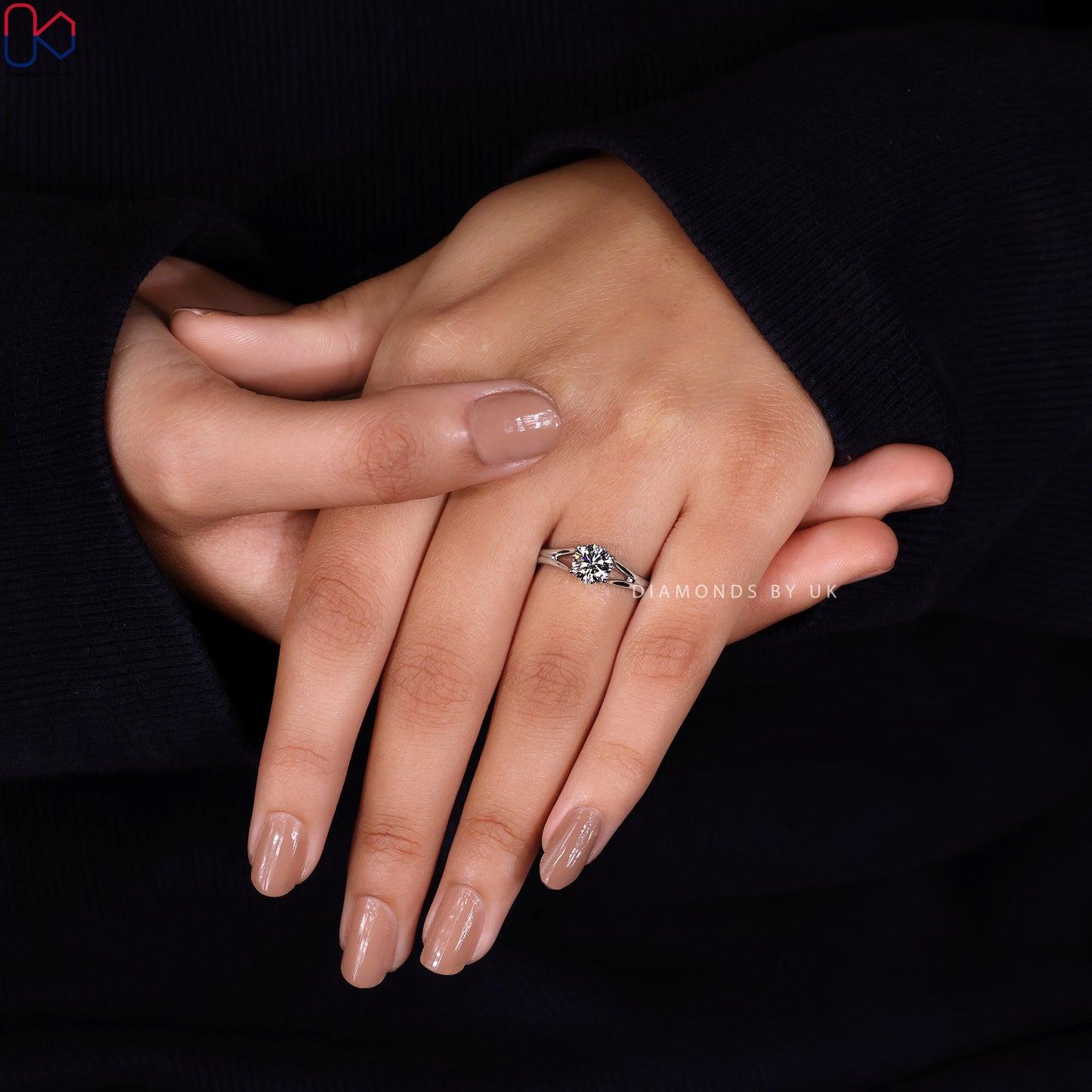 Split Shank Engagement Ring - Round Diamond