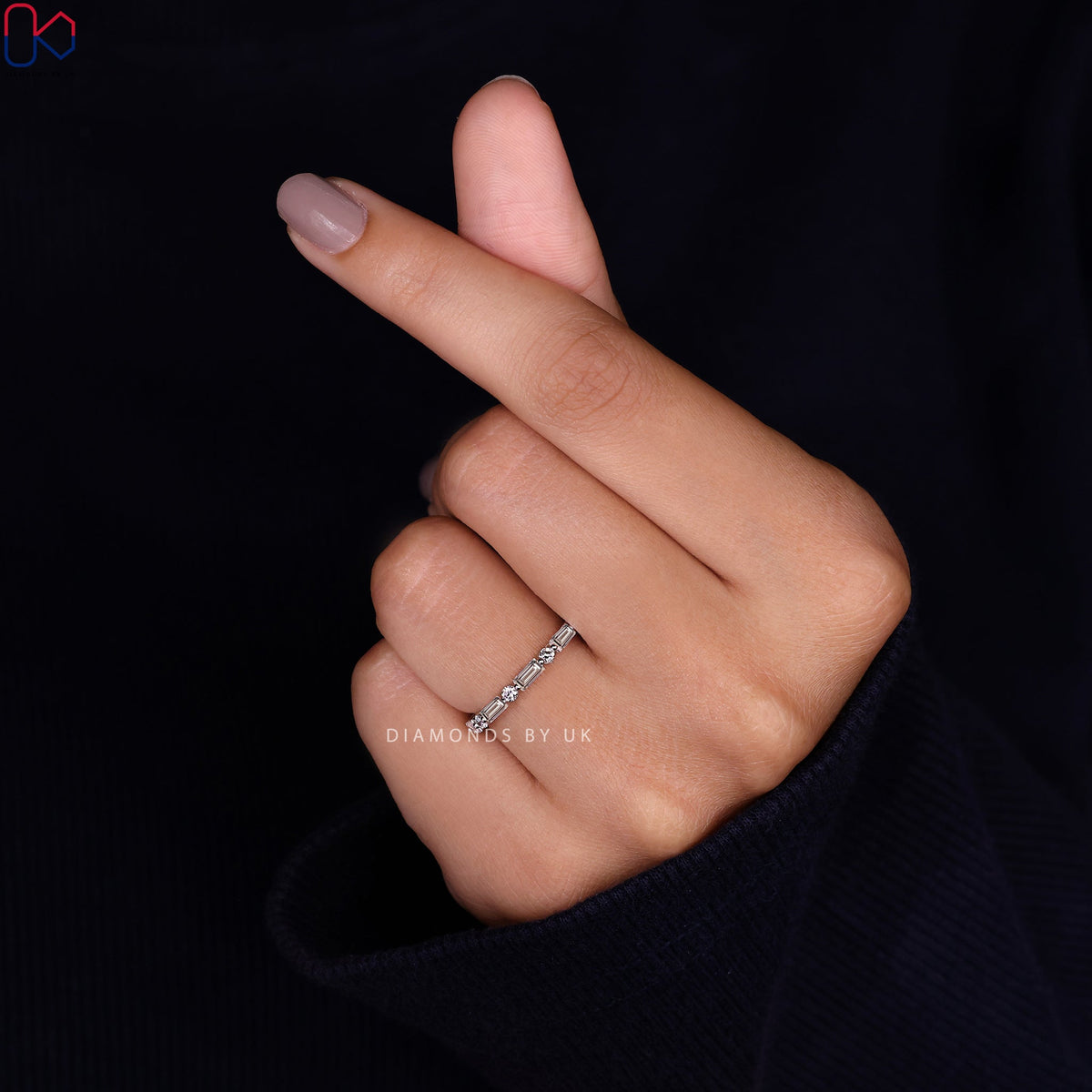 White Gold Diamond Wedding Band – Eternity Band