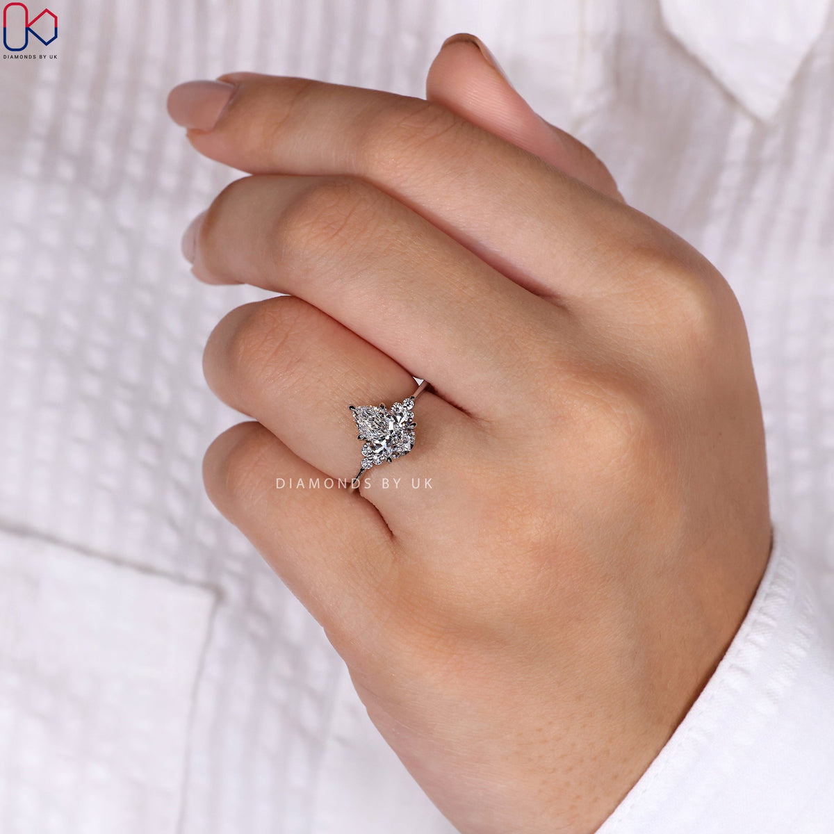 Pear Shaped Diamond Ring - Muse Setting