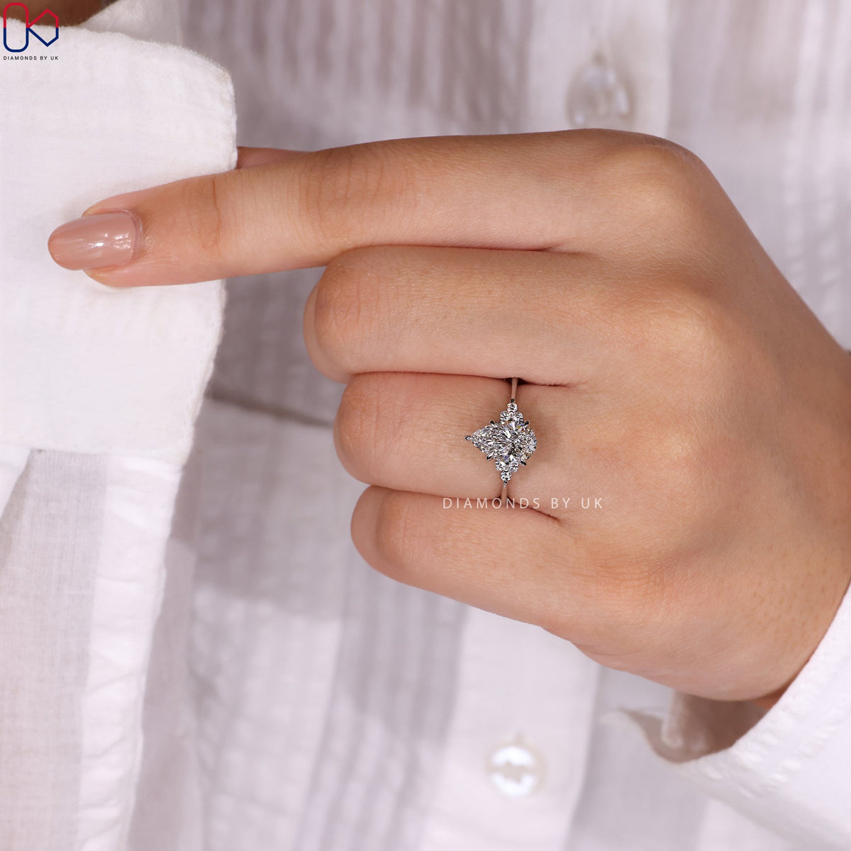 Pear Shaped Diamond Ring - Muse Setting