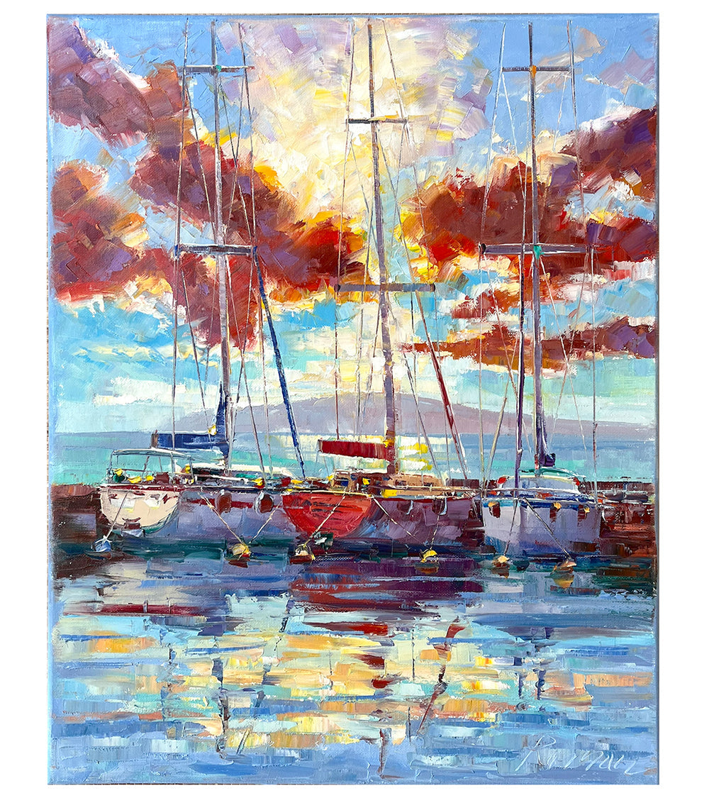 Sunset Glory Over Lahaina by Roman Czerwinski