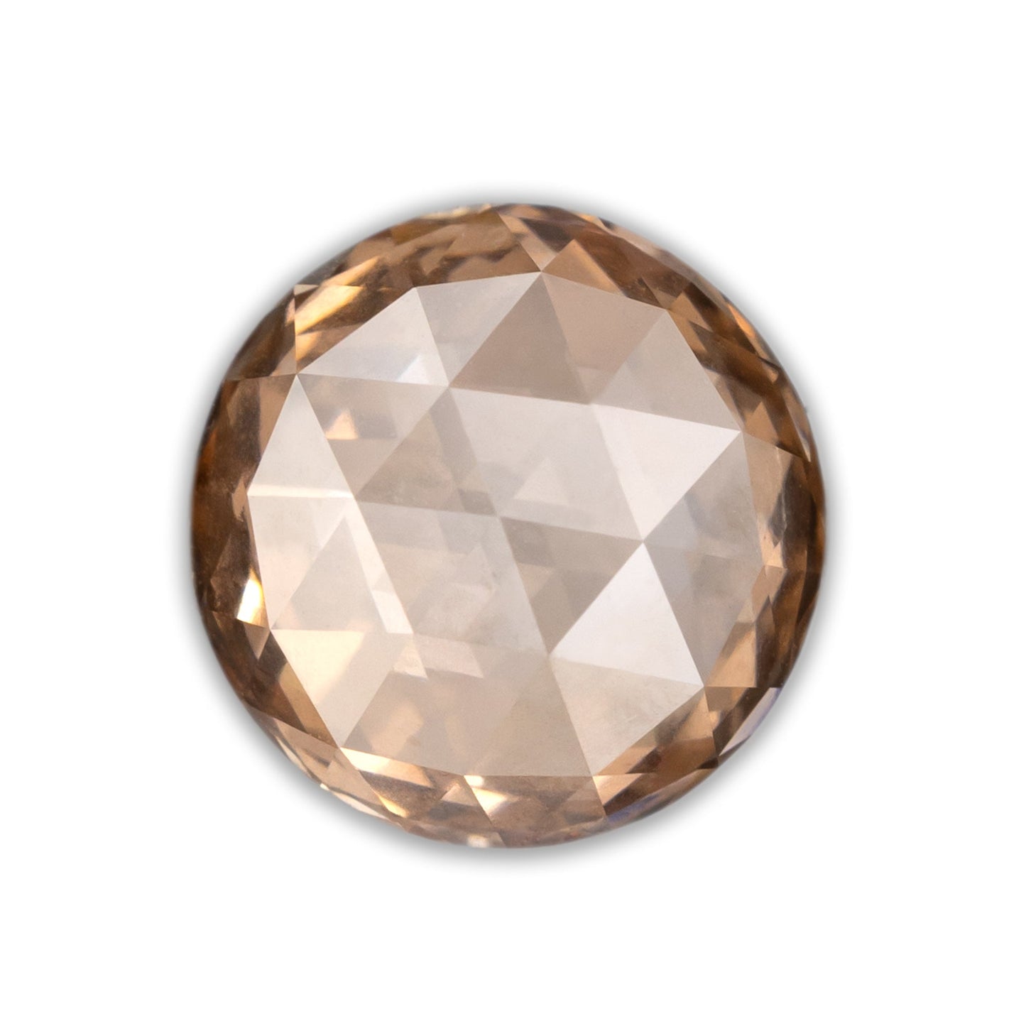 1.55ct 7.67x3.1mm Round Rose Cut Lab-Grown Champagne Diamond - VS1