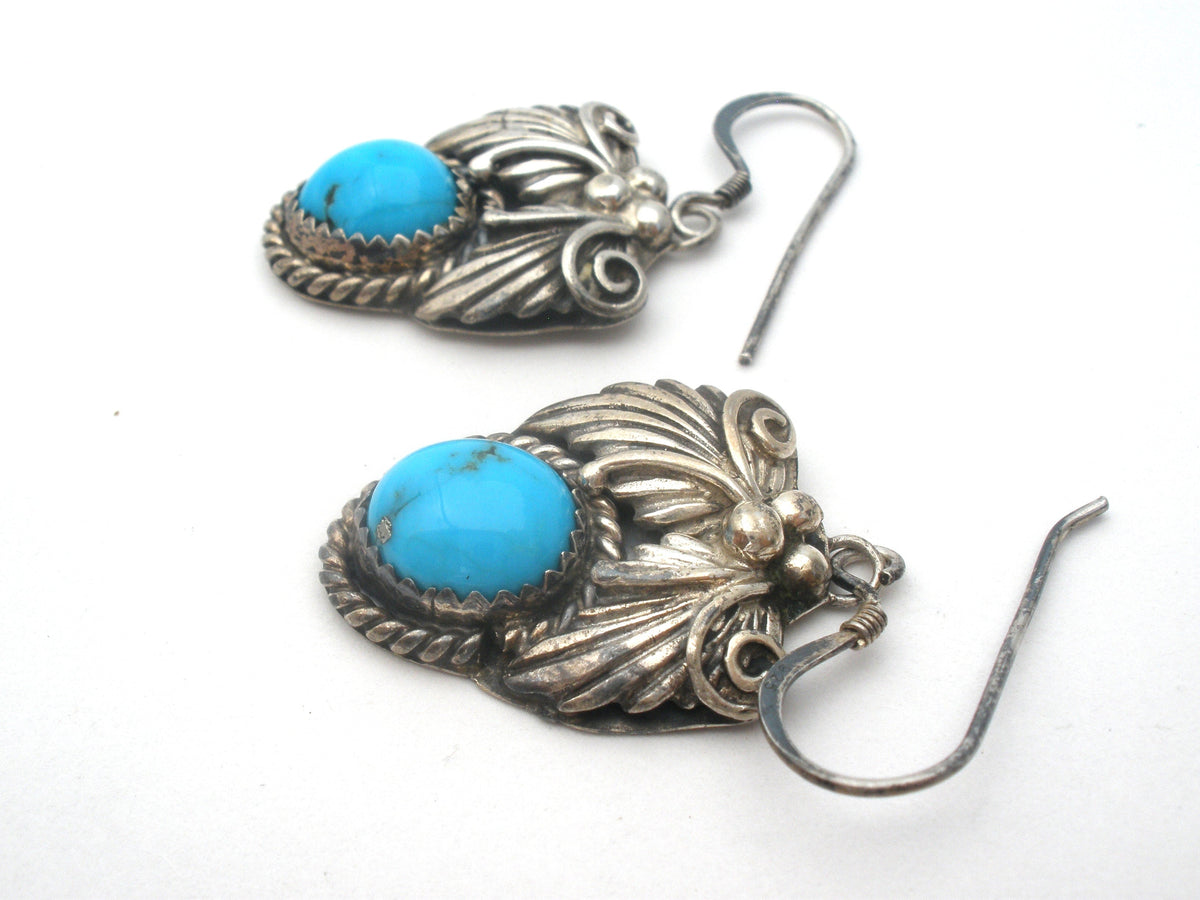 Robert Johnson Turquoise Earrings Sterling Silver