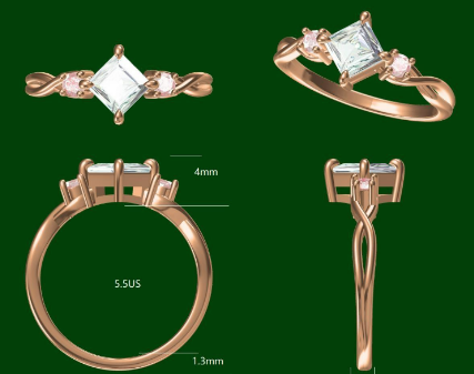 Custom 10k Rose Gold Ring for Rodney Hatchman Size US 5.5